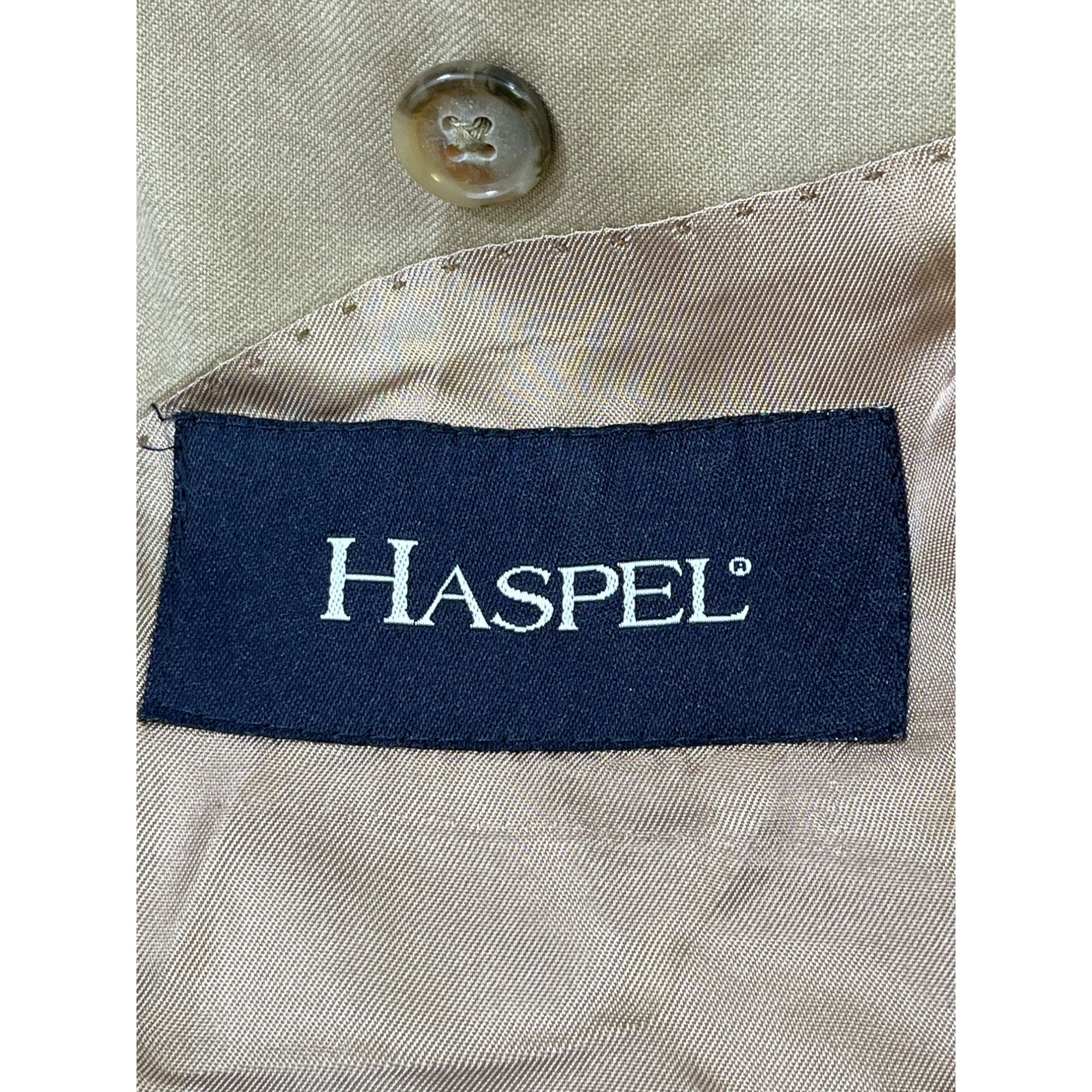 Haspel Haspel Men's Tan 100% Wool Blazer Size 40S SKU 6063 Size 40S - 5 Thumbnail