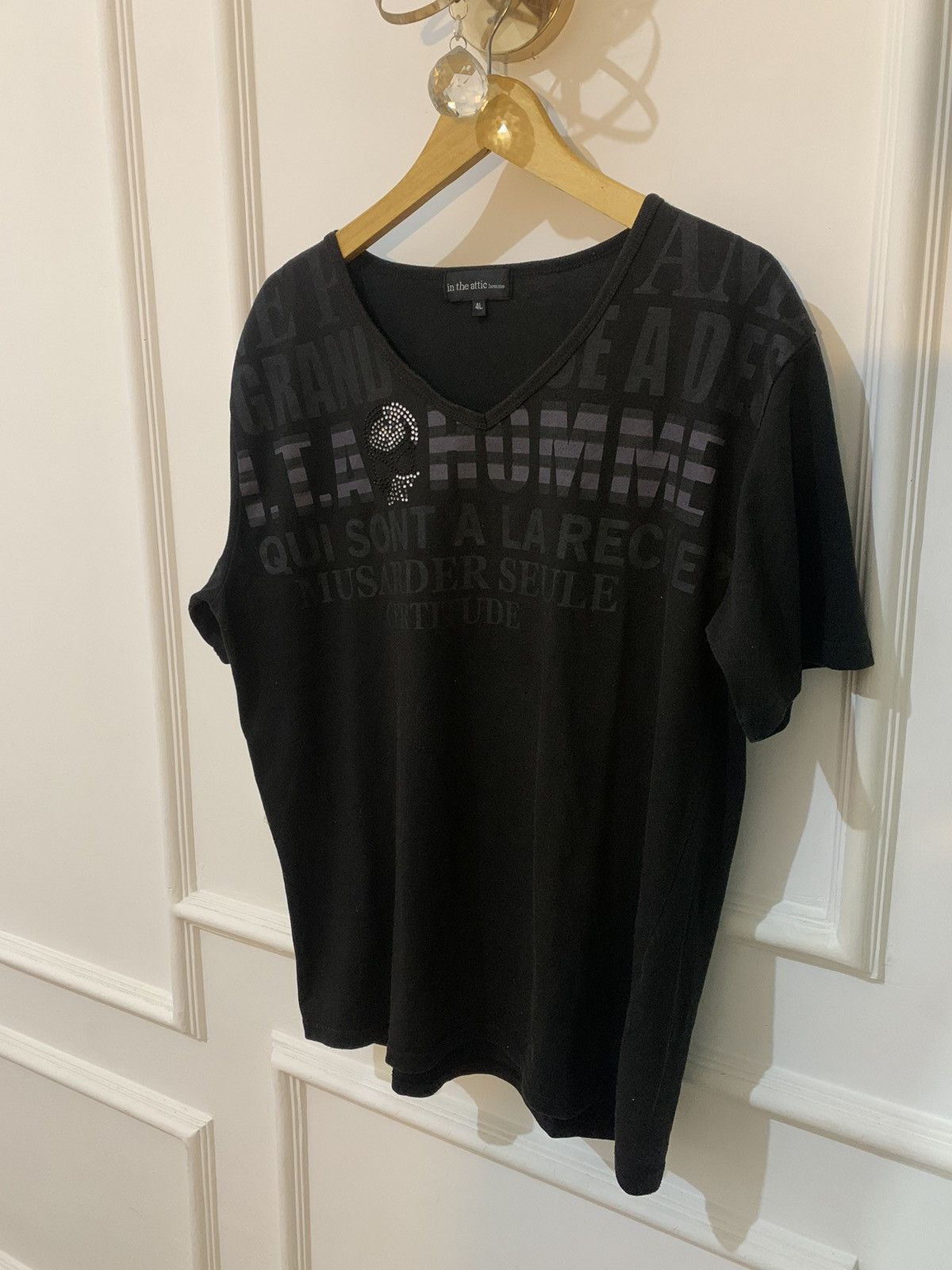 If Six Was Nine × In The Attic × Le Grande Bleu (L.G.B.) 2000s IN THE ATTIC - Tshirt poem studed gothic vikeistyel Size US XXL / EU 58 / 5 - 2 Thumbnail