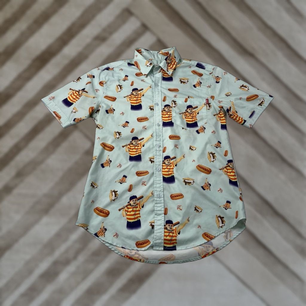 Greats RSVLTS The Roosevelts The Great Hambino Sandlot Button Up Shirt Blue Men’s Small Shirt Men Blue S Short Sleeve Button-Up Size US S / EU 44-46 / 1 - 1 Thumbnail