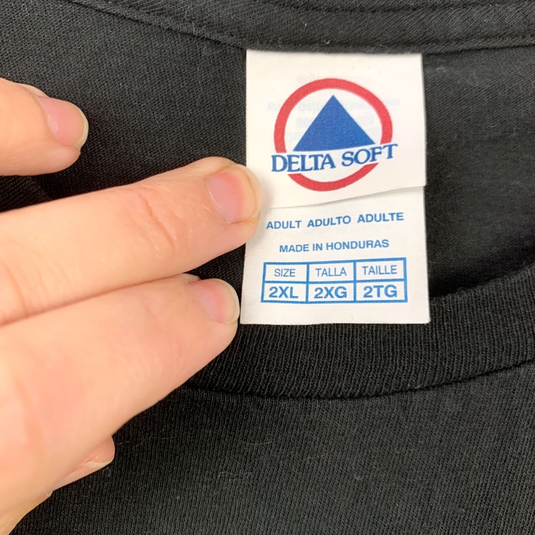 Vintage American Gun Association Black Delta Soft T-Shirt Mens 2XL Crew Neck Short Sleeve Large Black Tee Shirt Mens 2XL Size US XXL / EU 58 / 5 - 3 Thumbnail