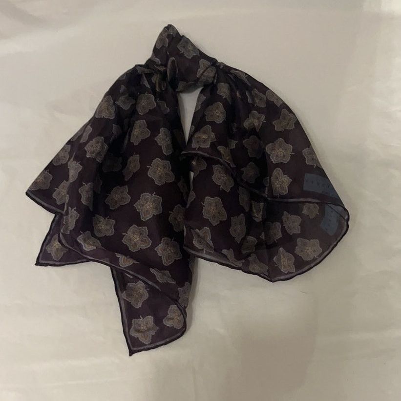Robert Talbott ROBERT TALBOTT Fine Silk Scarf Printed in Italy Semi Sheer Size ONE SIZE - 8 Thumbnail