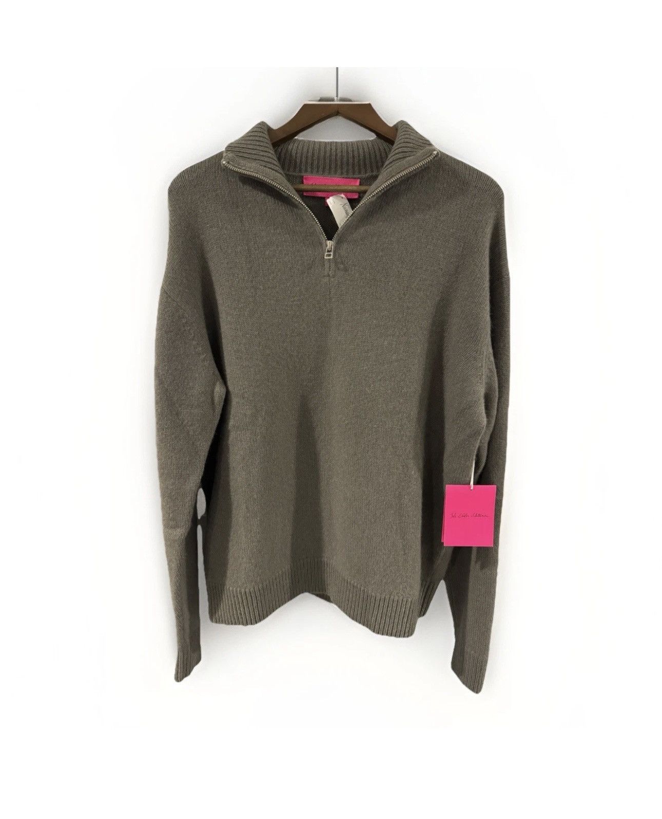 The Elder Statesman The Elder Statesman Grey Cashmere Half Zip Men’s Sweater S Size US S / EU 44-46 / 1 - 1 Thumbnail