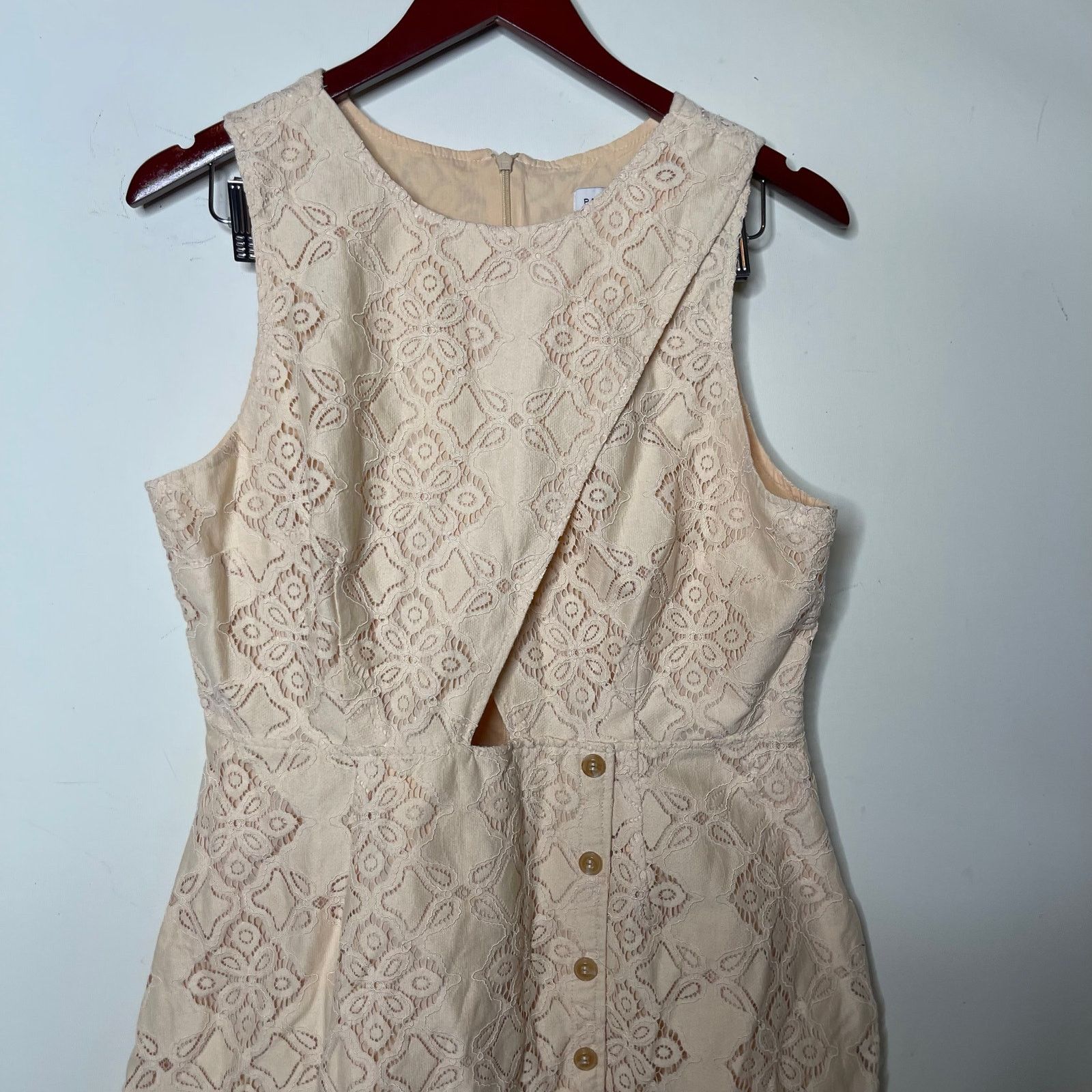 Pamela Love Pamela LoveiAntique Lace Midi Dress in champagne cream sz XL Size XL / US 12-14 / IT 48-50 - 5 Thumbnail