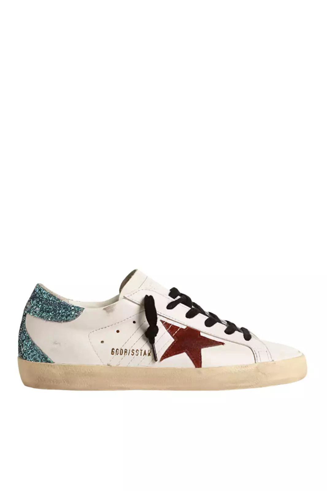GOLDEN GOOSE Super-Star Women's Wht/Burg/Blue Sneakers