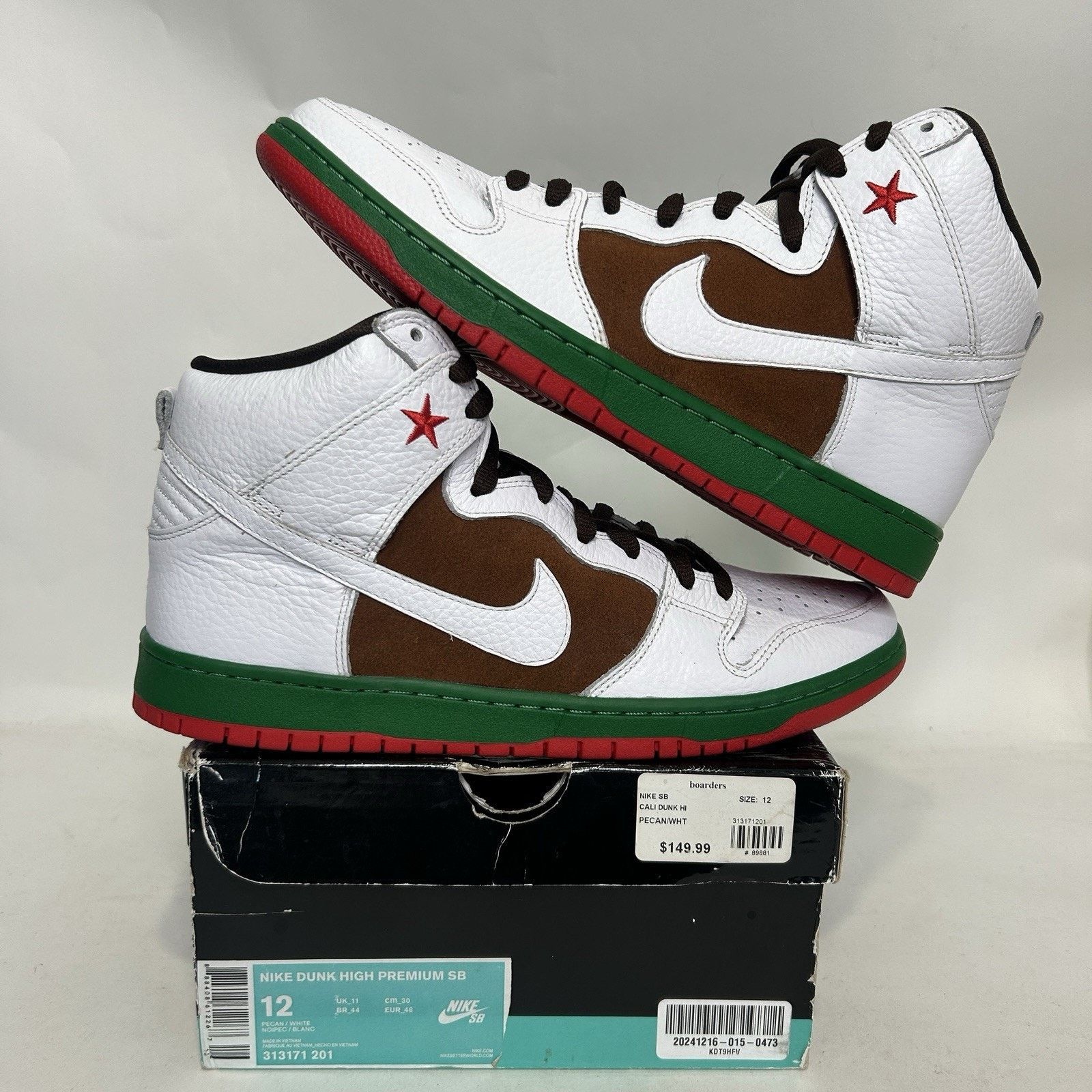 Nike Nike SB Dunk High “California Republic/Pecan White” Size US 12 / EU 45 - 1 Thumbnail