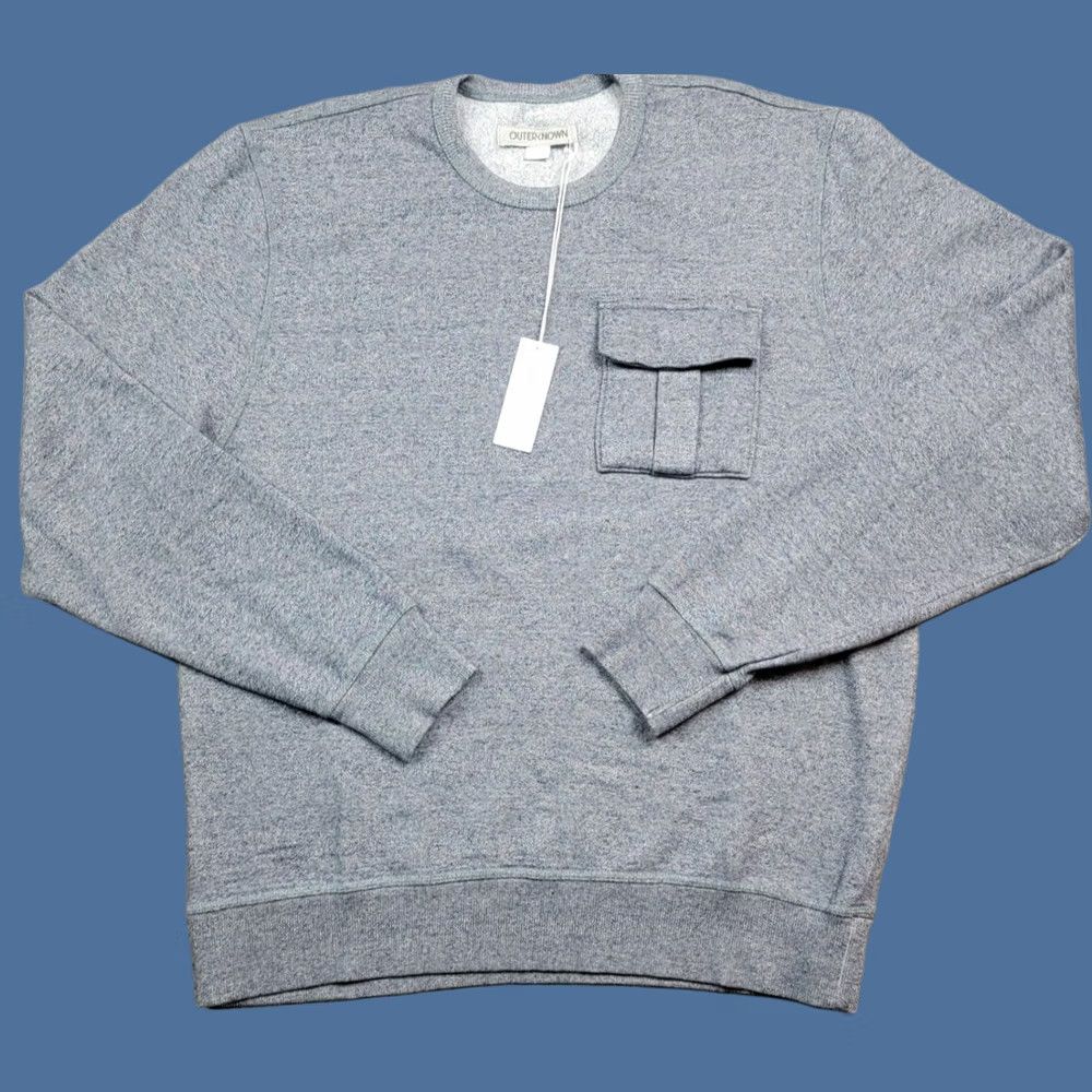 Outerknown Outerknown Sweatshirt Mens Large Jasper Crew Neck Fleece Organic Cotton NWT Blue Size US L / EU 52-54 / 3 - 1 Thumbnail