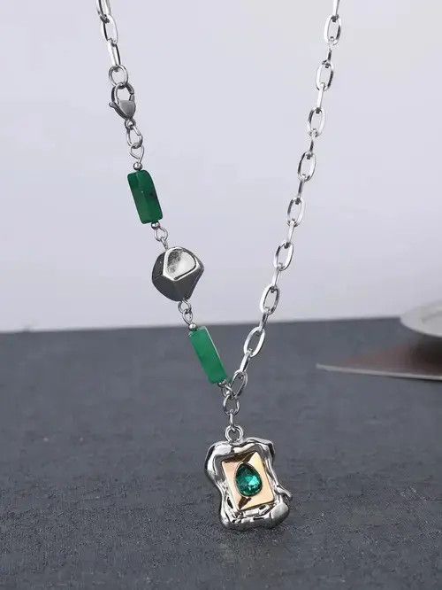 Jewelry × Vintage Retro Punk Vintage Rhinestone Chain Stainless Steel Size ONE SIZE - 4 Thumbnail