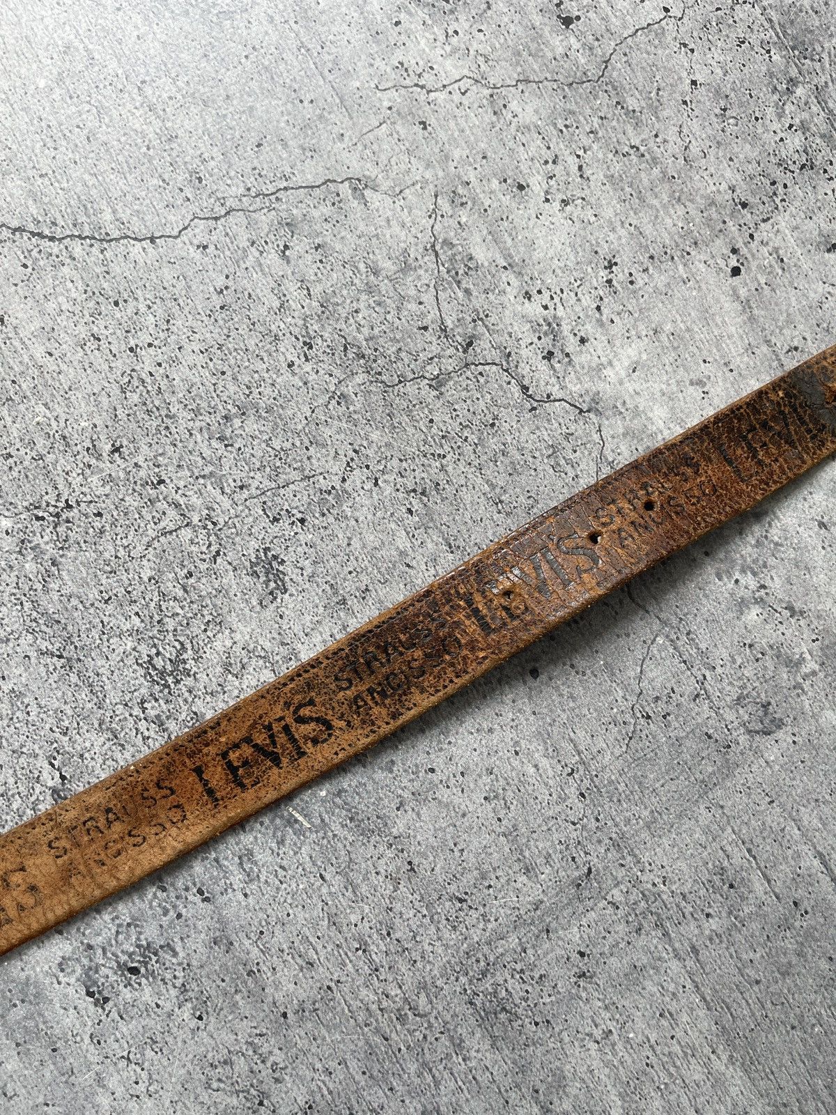 Levi's × Vintage Vintage 90’s Levi’s Brown Lether Belt Size ONE SIZE - 6 Thumbnail