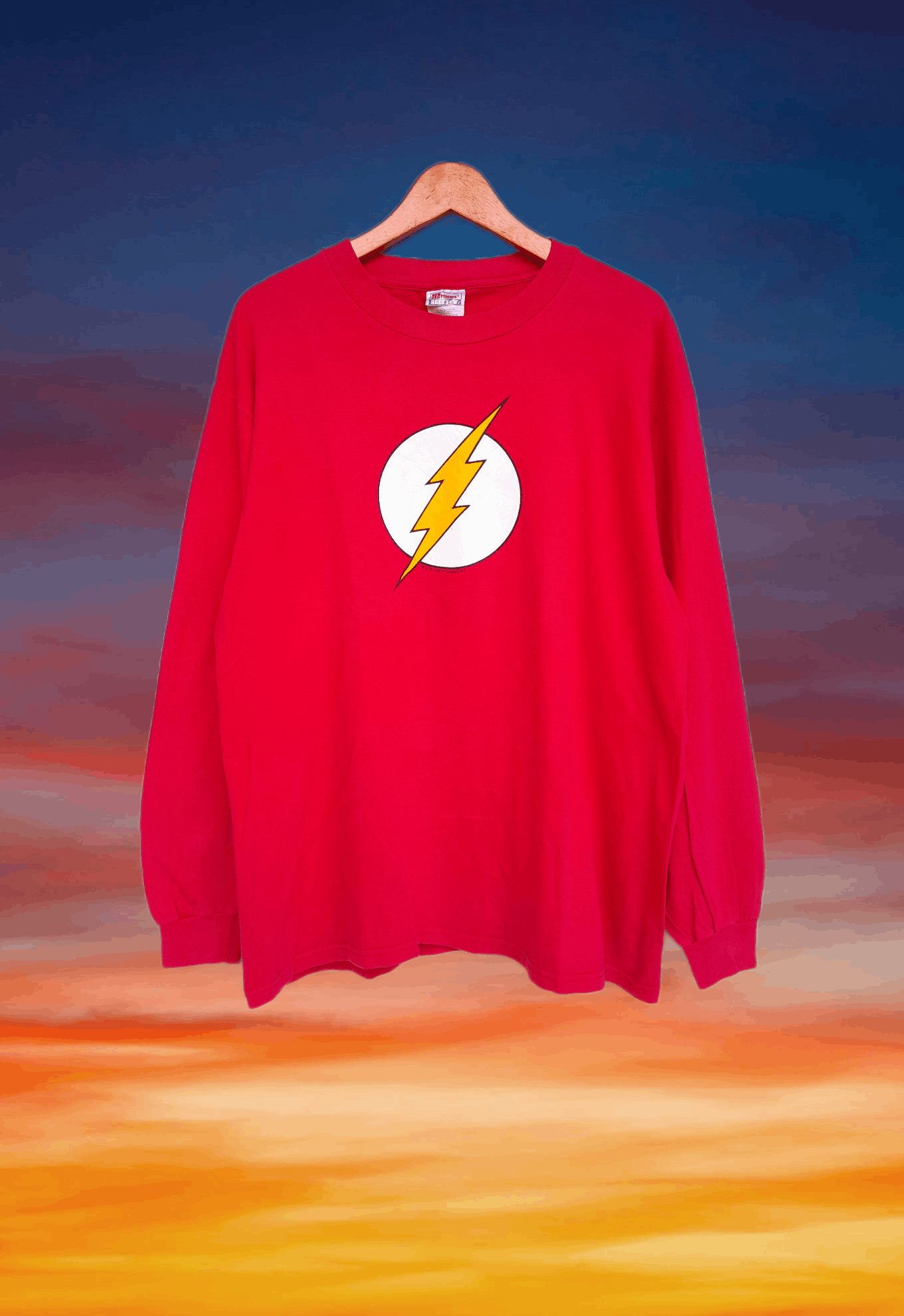 DC Comics Vintage The Flash DC COMICS TM & 1988 Longsleeve Shirt Size US L / EU 52-54 / 3 - 1 Thumbnail