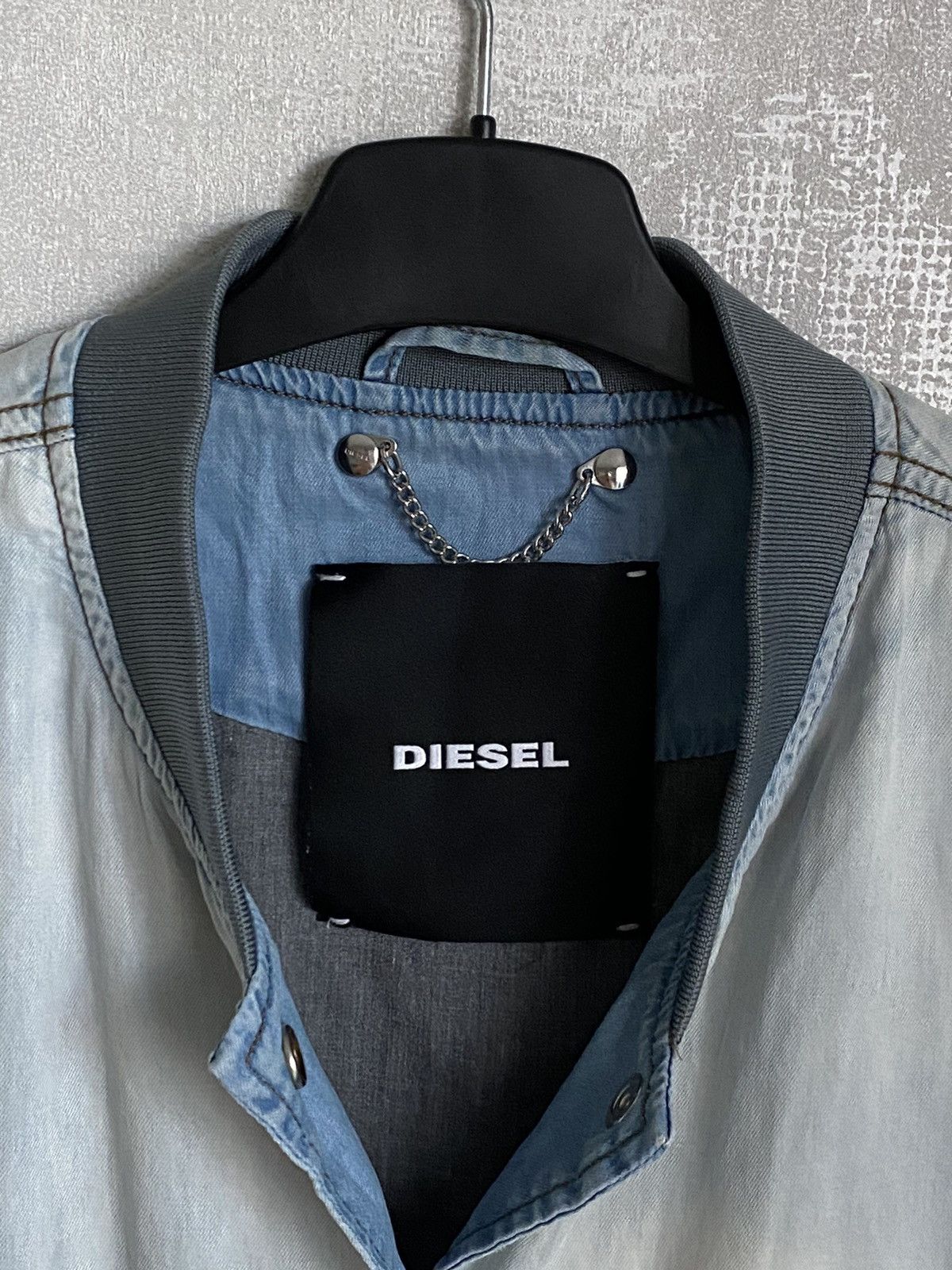 Diesel 🔥VINTAGE Y2K DIESEL FADED BOMBER JACKET Size L / US 10 / IT 46 - 5 Thumbnail
