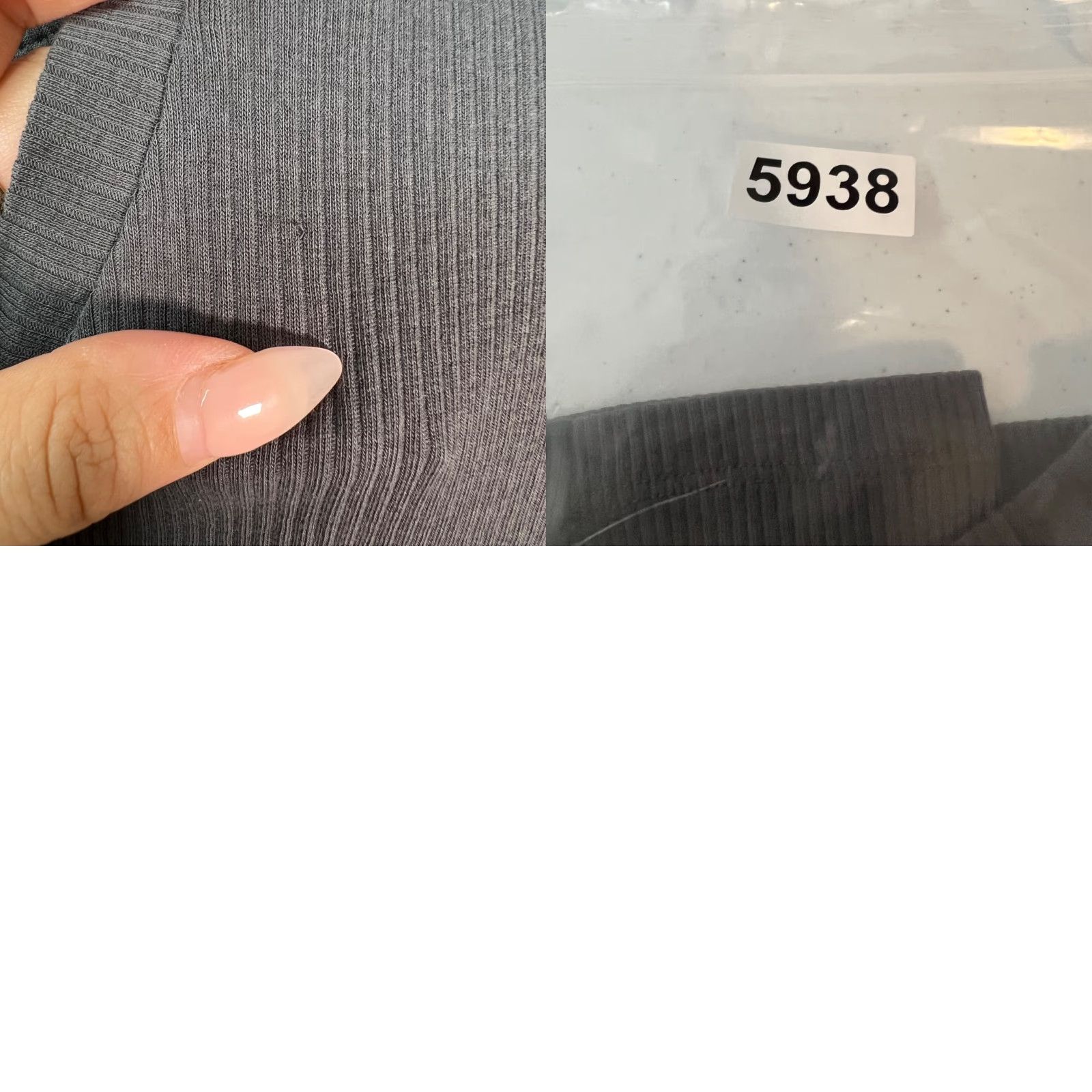 Muji MUJI Womens XS Dark Grey Ribbed Crew Neck Long Sleeve T-Shirt Organic Blend NEW Size XS / US 0-2 / IT 36-38 - 8 Thumbnail