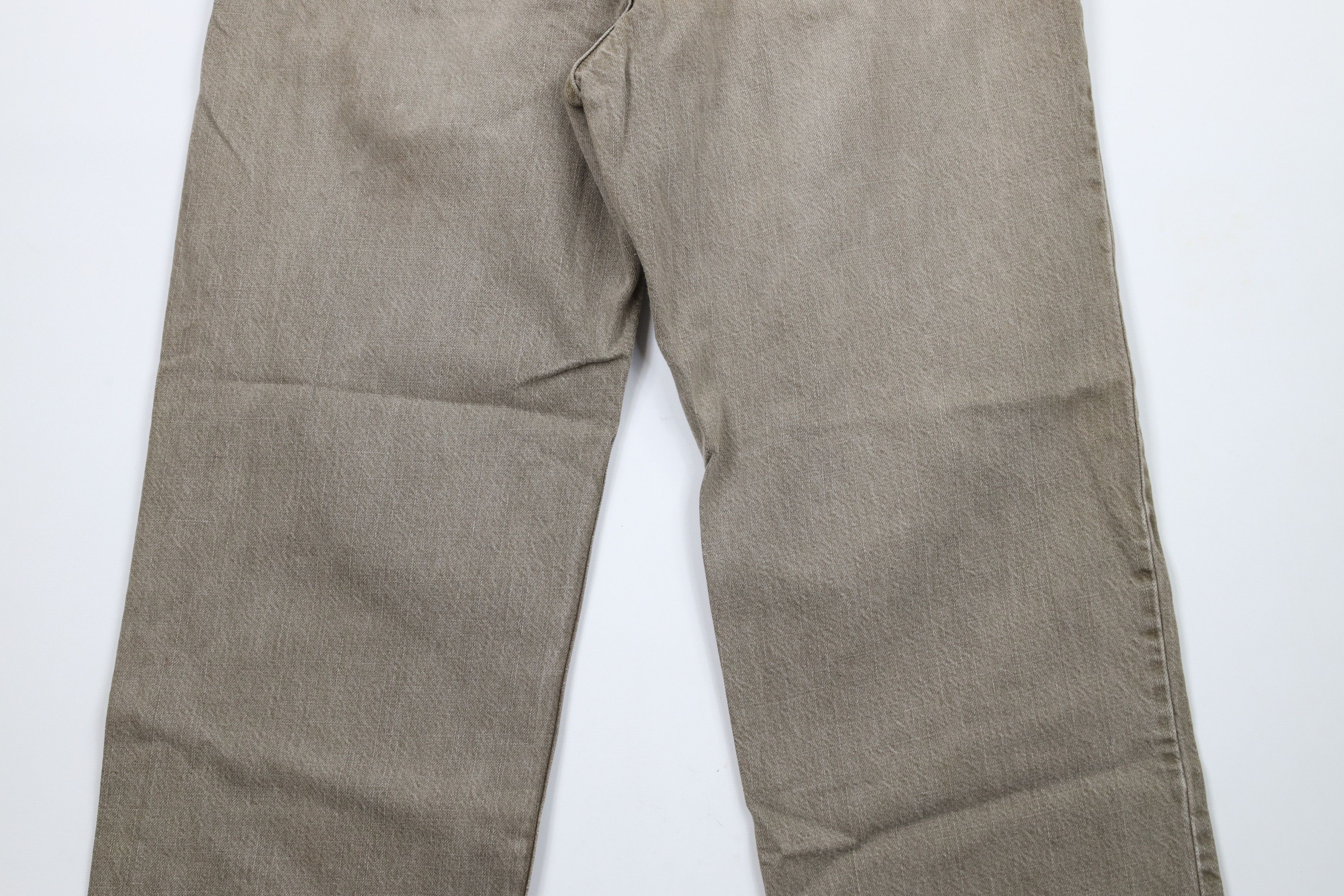 L.L. Bean × Vintage Vintage 90s LL Bean Fit Wide Leg Denim Jeans Beige Cotton Size US 34 / EU 50 - 9 Thumbnail