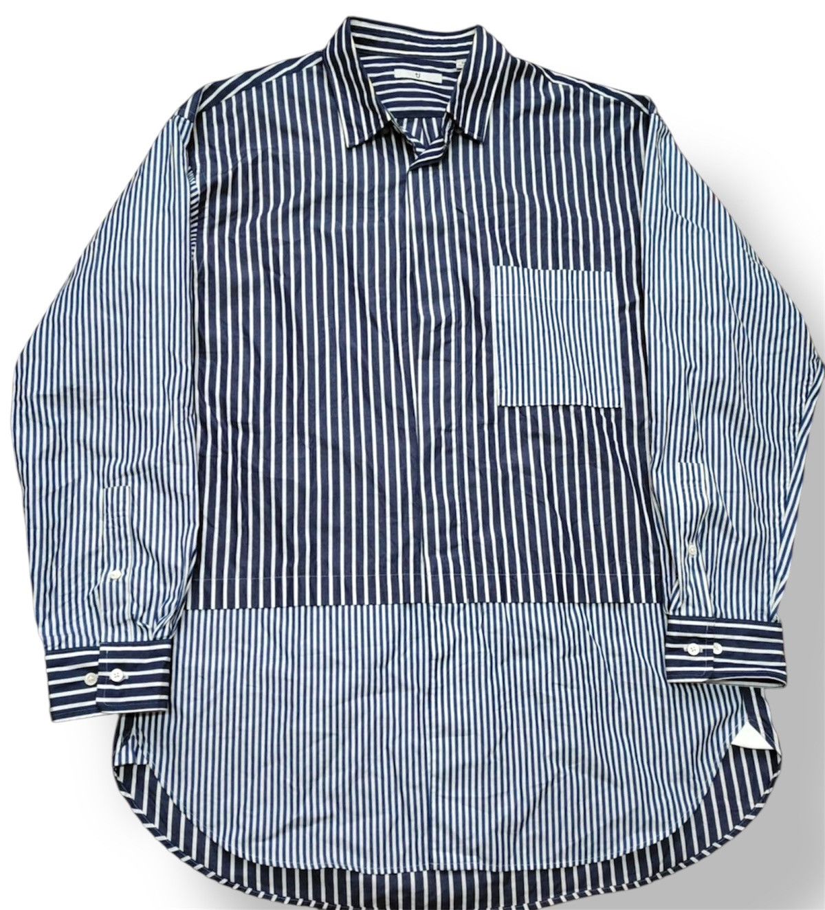 Jil Sander × Uniqlo Jil Sander x Uniqlo+J Supima Cottton Striped Shirt Size US M / EU 48-50 / 2 - 1 Thumbnail