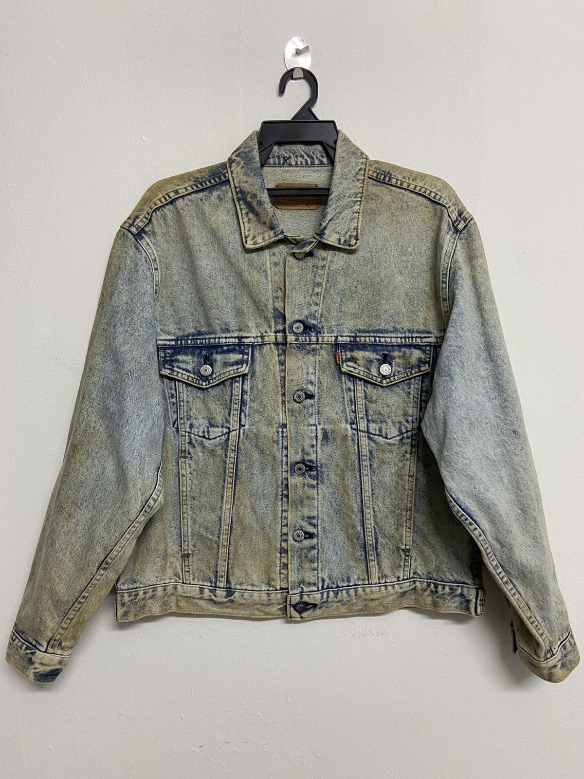 Levi's Vintage 80s Levis Trucker denim Jacket Acid Wash 70649 Size US M / EU 48-50 / 2 - 1 Thumbnail