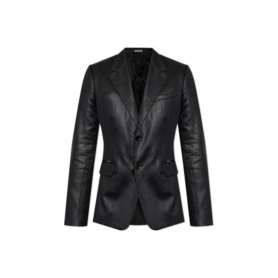 Alexander McQueen ALEXANDER MCQUEEN Black Leather Blazer Jacket New & Authenti Size US XL / EU 56 / 4 - 1 Preview