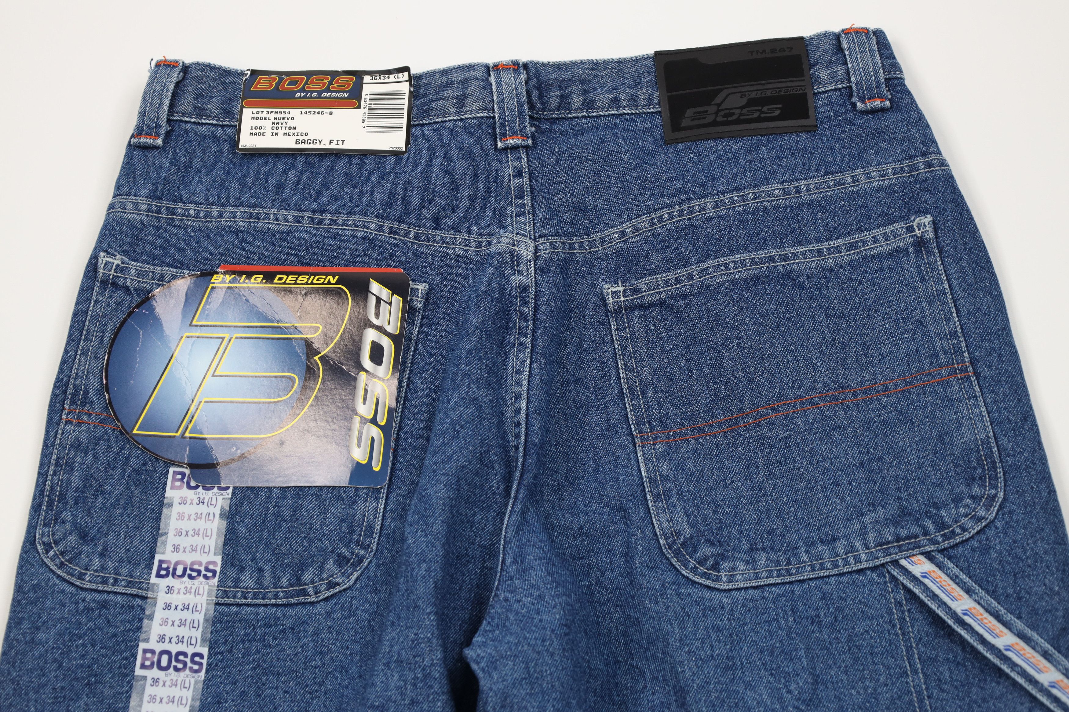 Vintage Deadstock Vintage 90s Boss Streetwear Wide Leg Jeans Size US 36 / EU 52 - 9 Thumbnail