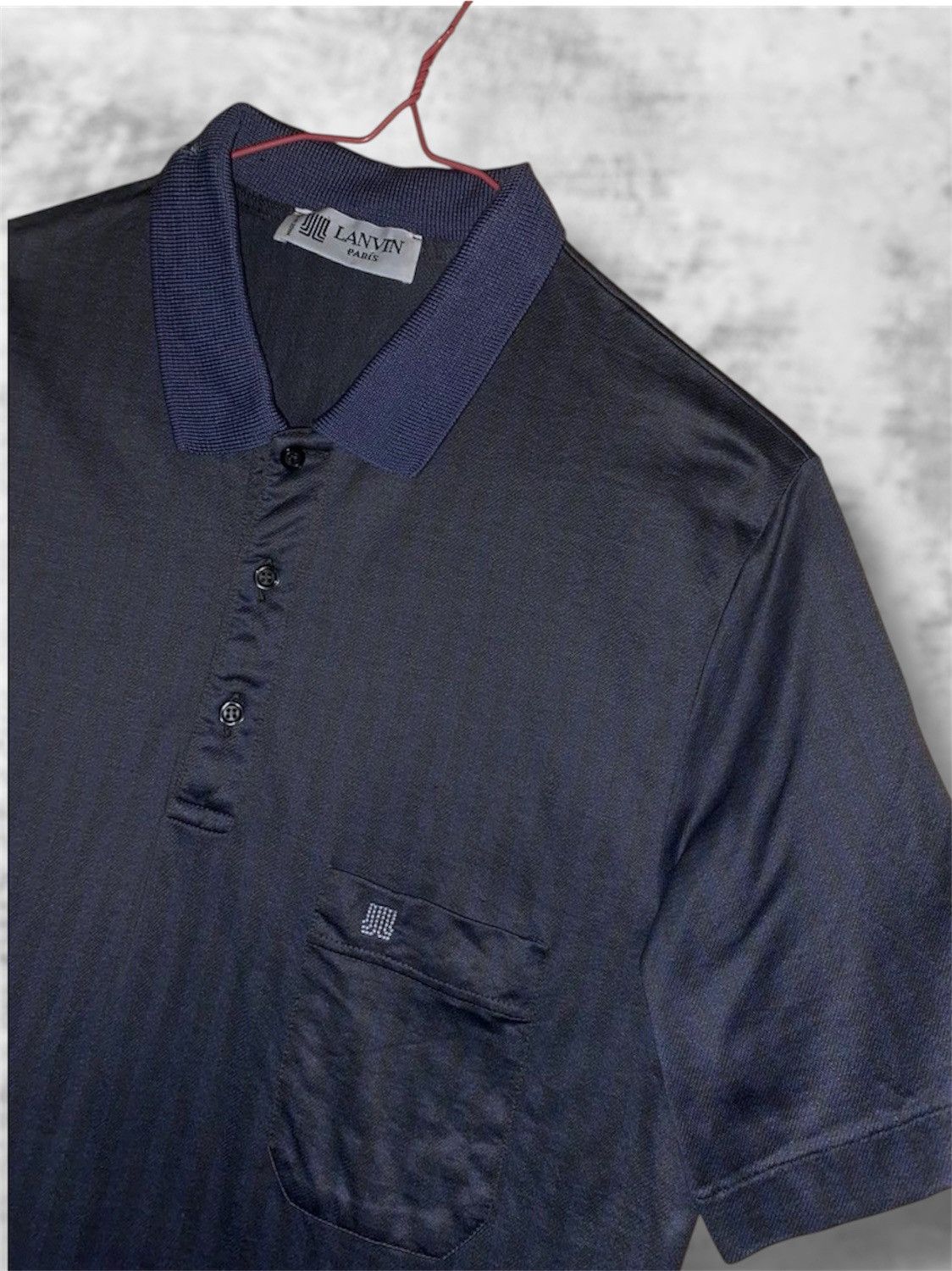 Lanvin × Vintage Vintage 80s Lanvin Paris Ethnic Stripe Polo Shirt Size US M / EU 48-50 / 2 - 4 Thumbnail
