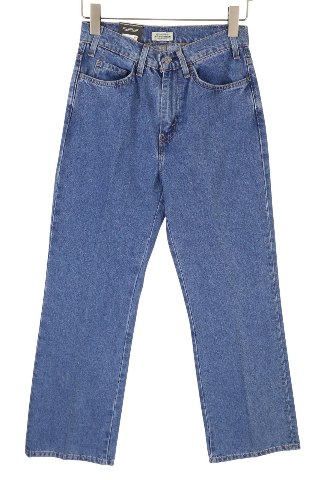 Levi's STA-PREST W28/L30 Flare Big E Zip Denim Blue Jeans 87094 Size US 28 / EU 44 - 1 Thumbnail