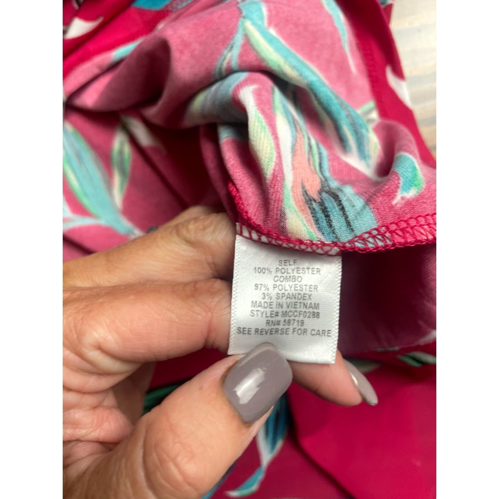 Pinko Flutter & Kick Tank Shirt Women's Size S Pink Floral Maternity Halter Sleeveless Casual Size S / US 4 / IT 40 - 5 Thumbnail