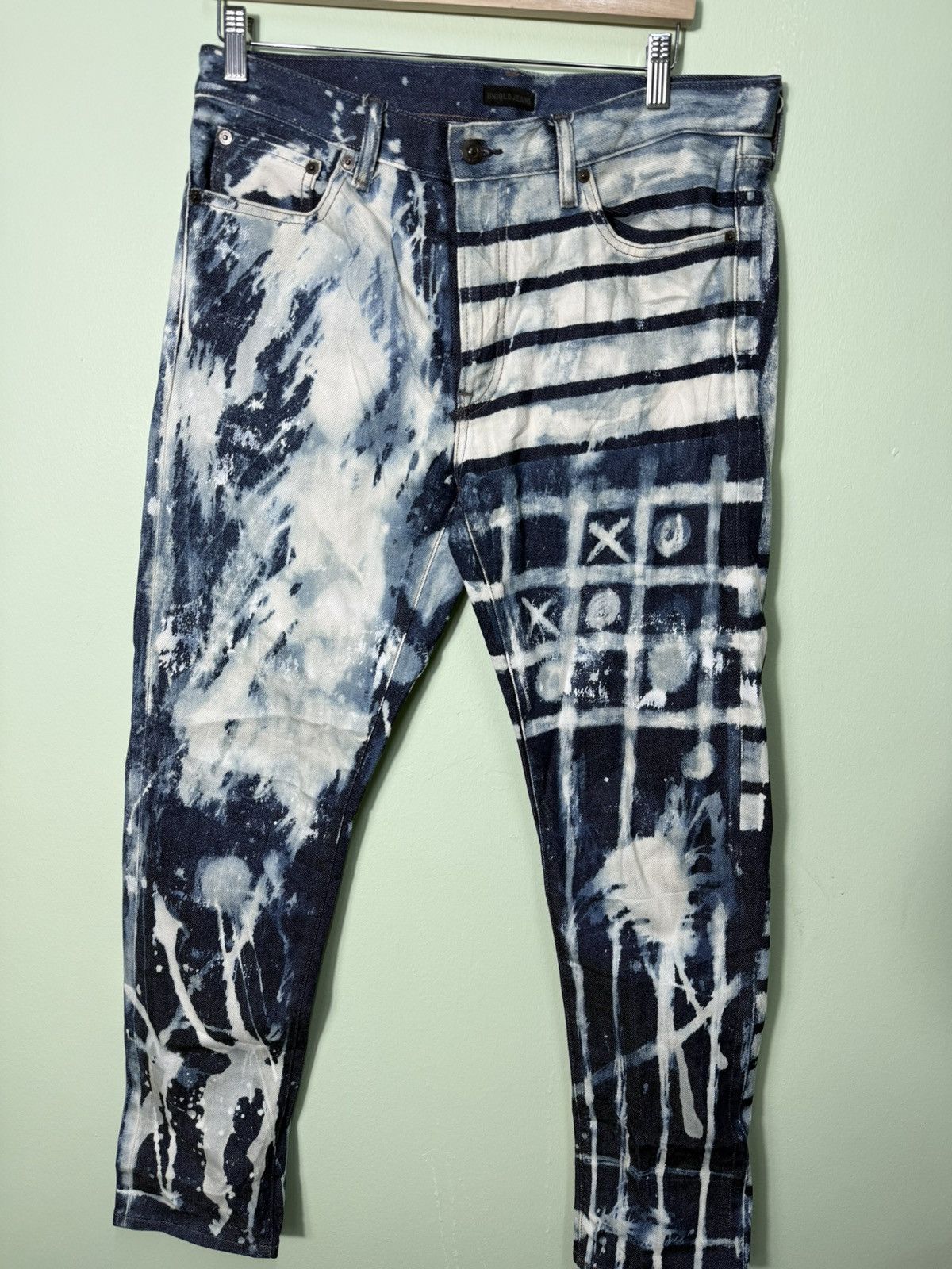 Uniqlo Uniqlo Selvage Colour Bleach Design Jeans Size US 35 - 1 Thumbnail