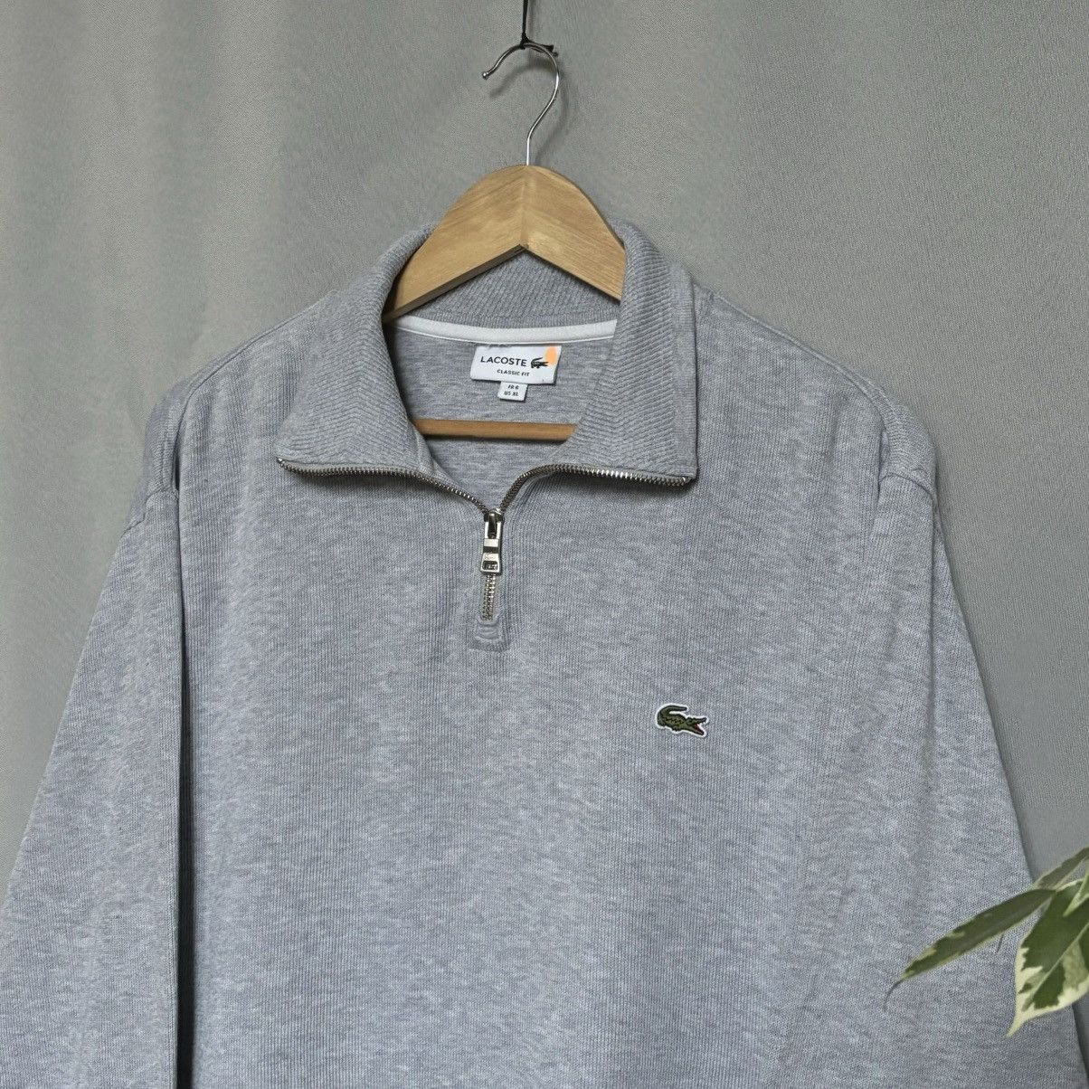 Lacoste Lacoste zip 1/3 sweatshirt basic classic fit grey xl Size US XL / EU 56 / 4 - 2 Thumbnail