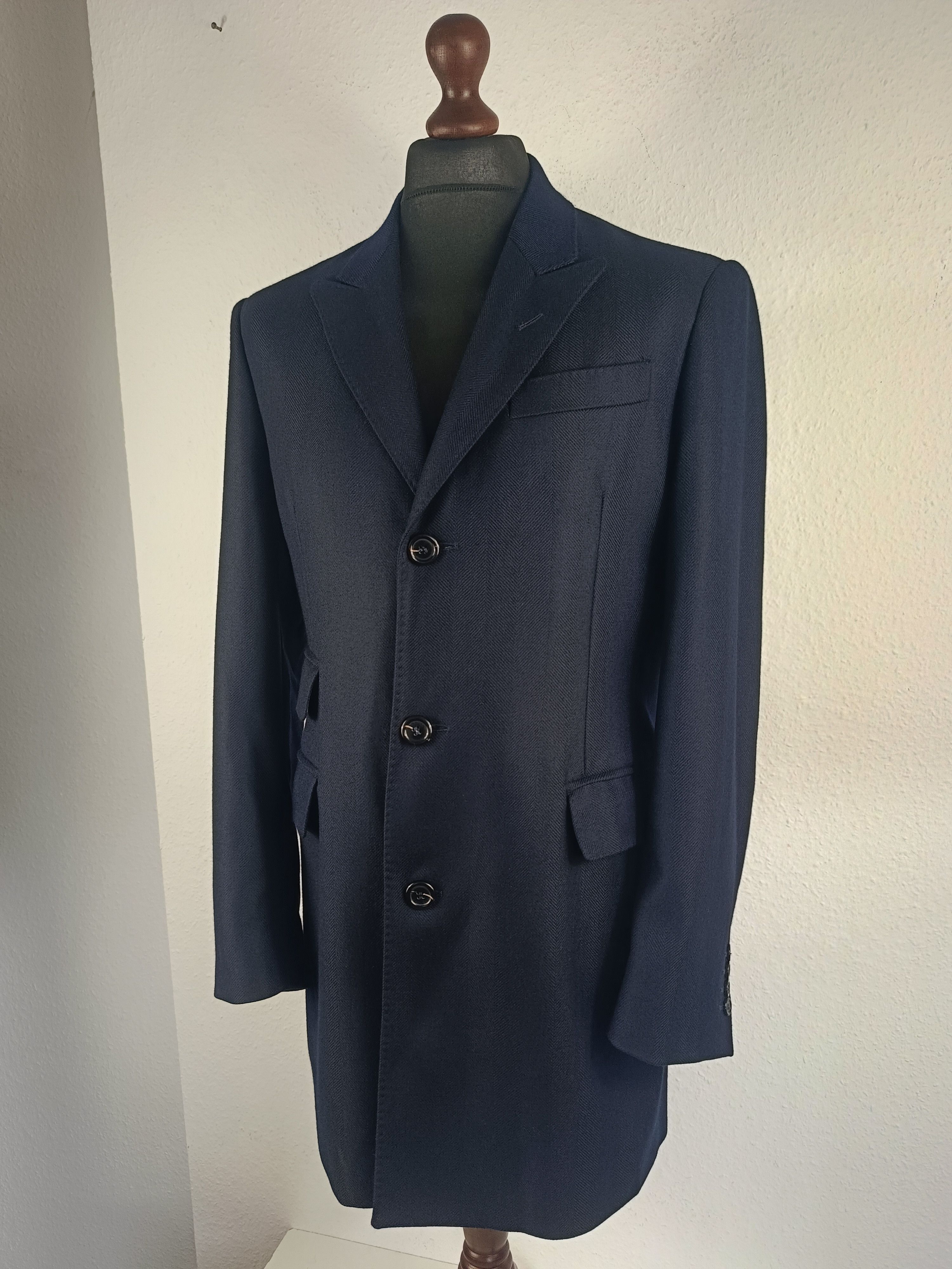 Hackett × Loro Piana Hackett London x Loro Piana merino wool hbone overcoat Size US M / EU 48-50 / 2 - 2 Thumbnail