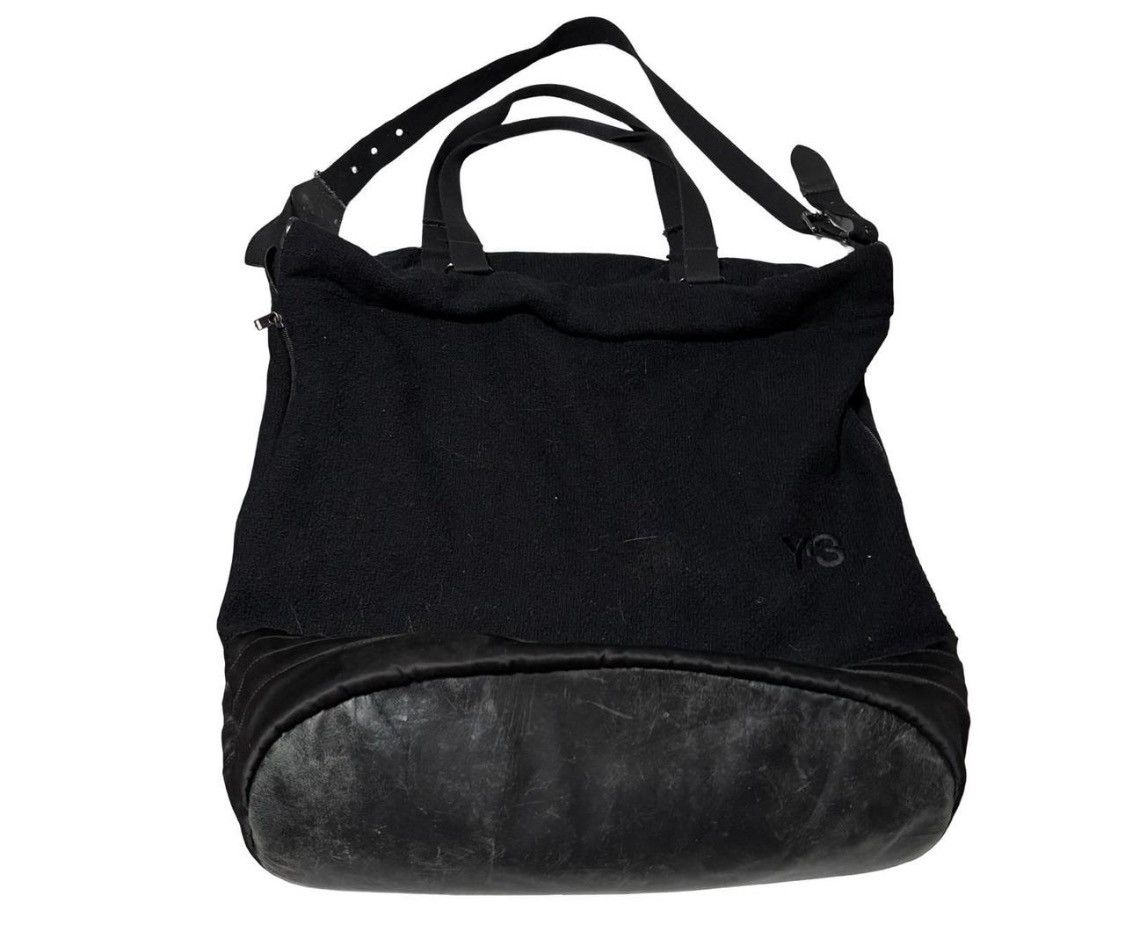 Yohji Yamamoto Yohji Yamamoto Y-3 Large Wool and Leather Bag Size ONE SIZE - 1 Thumbnail