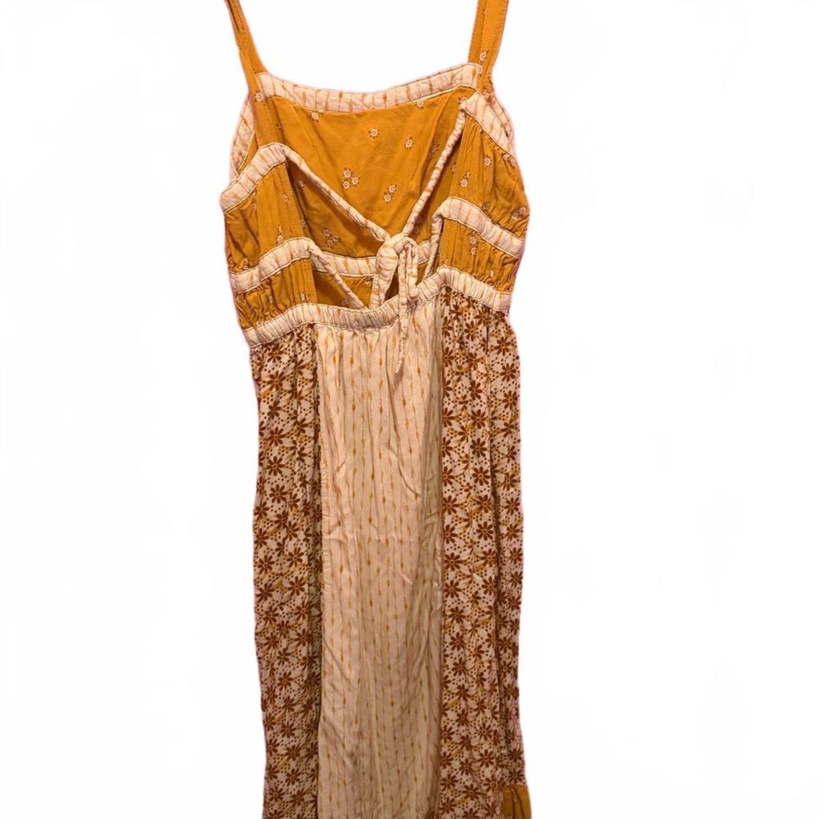 Designer Charming Yellow Floral Maxi Dress Size S / US 4 / IT 40 - 2 Thumbnail