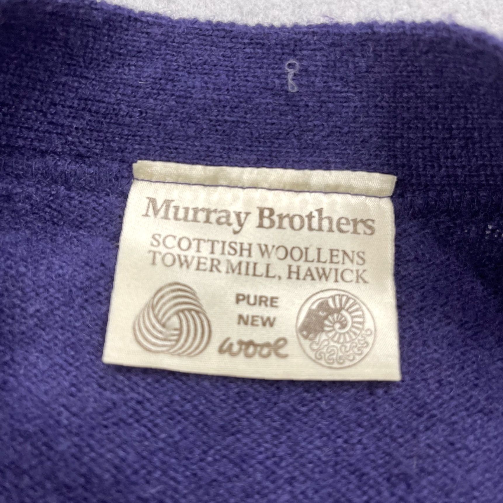 Vintage VINTAGE Murray Brothers Cardigan Sweater Womens 38 Purple Wool Scotland Mens Womens Girls Boys Size M / US 6-8 / IT 42-44 - 5 Thumbnail