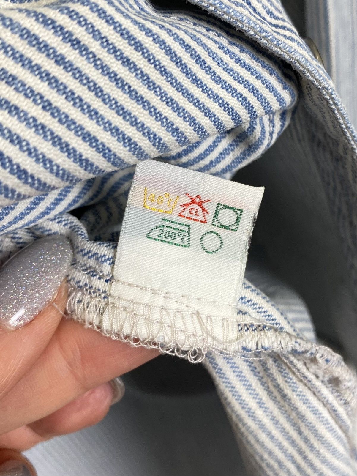 Levi's Vintage 90’s Levi’s Striped Shirt Heavyweight Men’s Y2K Blue Size US M / EU 48-50 / 2 - 7 Thumbnail