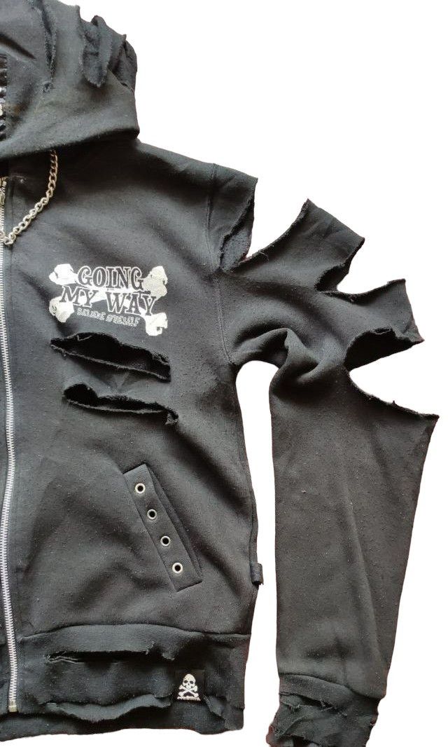 Sex Pot ReVeNGe 💥Sex Pot Revange Distressed Zipper Hoodie Size US S / EU 44-46 / 1 - 8 Thumbnail