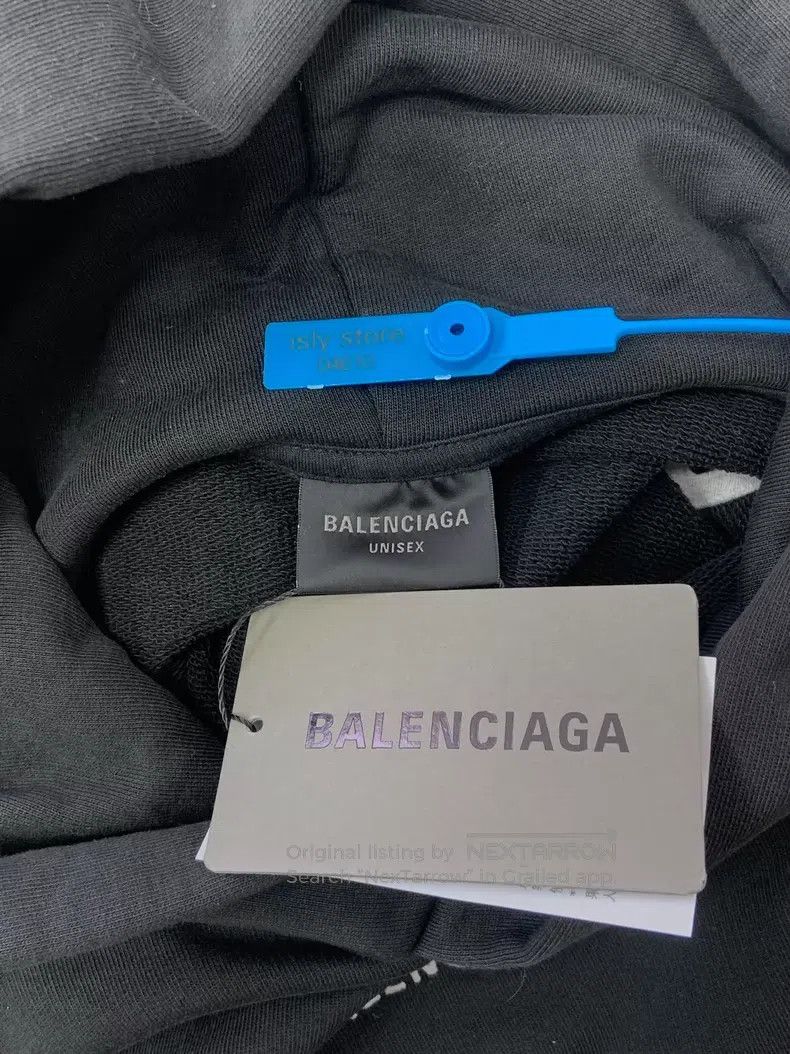 Balenciaga Balenciaga Logo Print Fitted Long Sleeve Hoodie Size US L / EU 52-54 / 3 - 5 Thumbnail