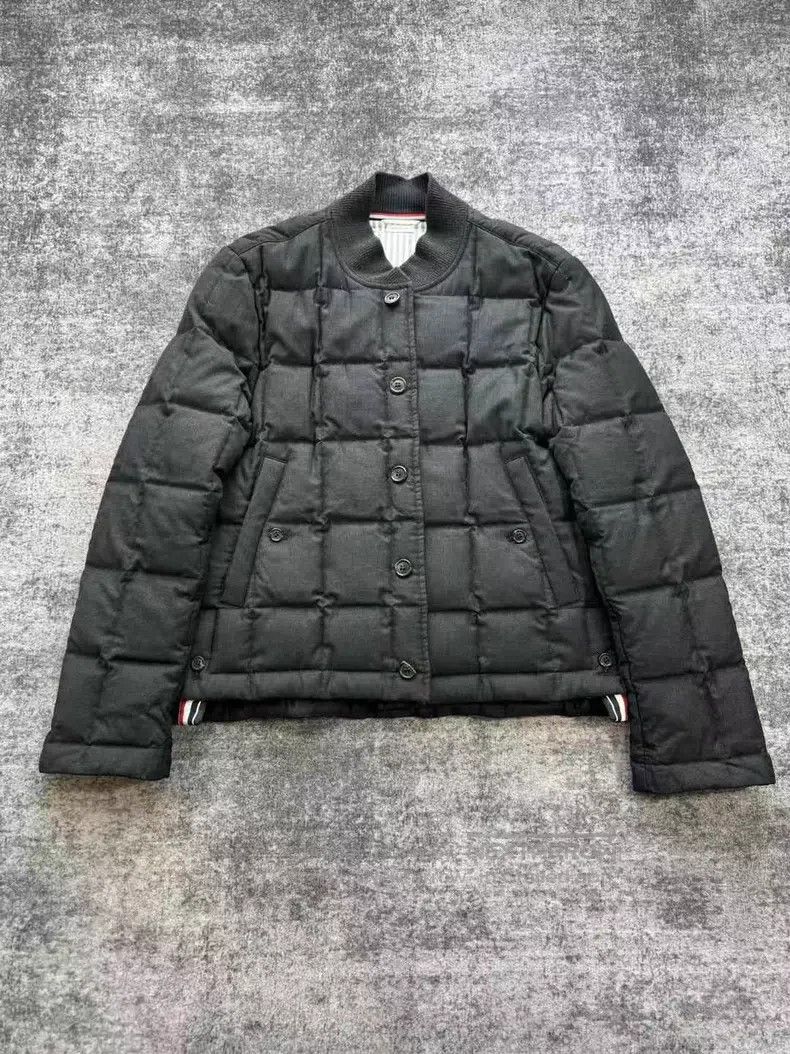 Thom Browne Thom Browne Woolen Herringbone Down Jacket Size US S / EU 44-46 / 1 - 1 Thumbnail