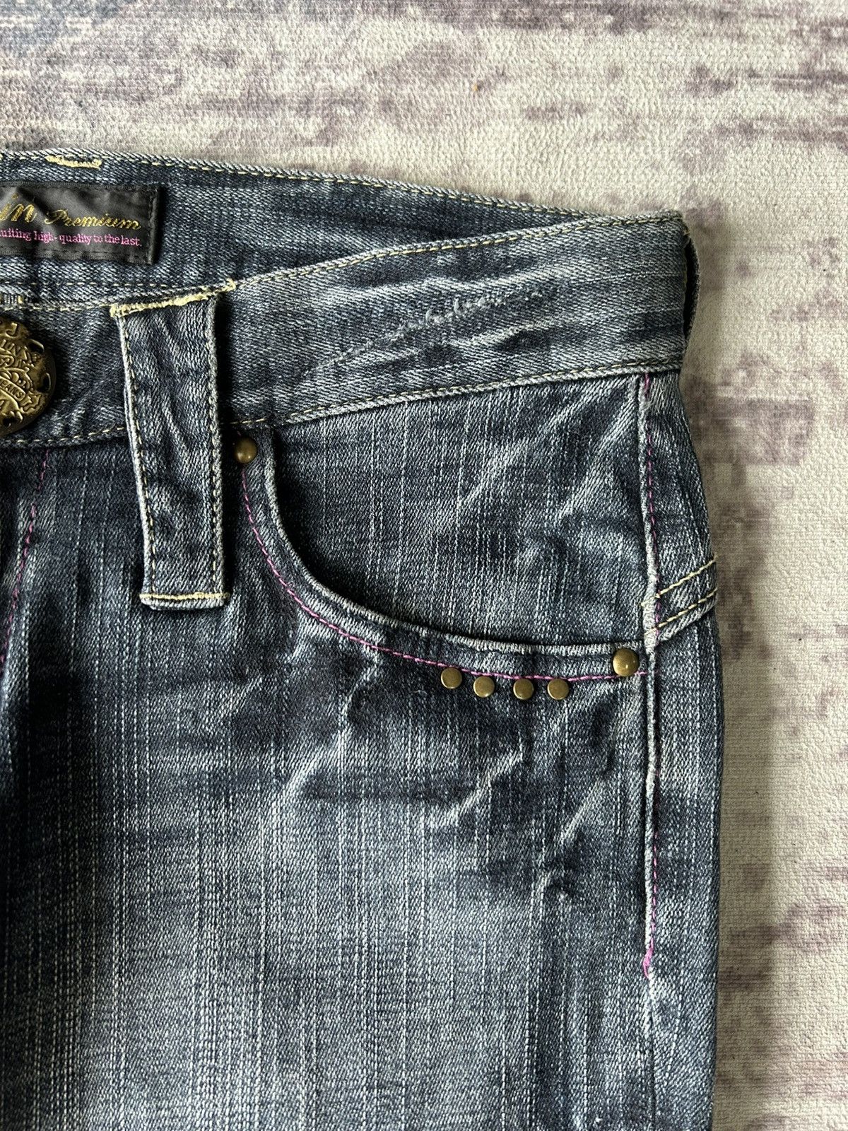 Japanese Brand Oririn Rabbit Flared Jeans Size 32" / US 10 / IT 46 - 5 Thumbnail
