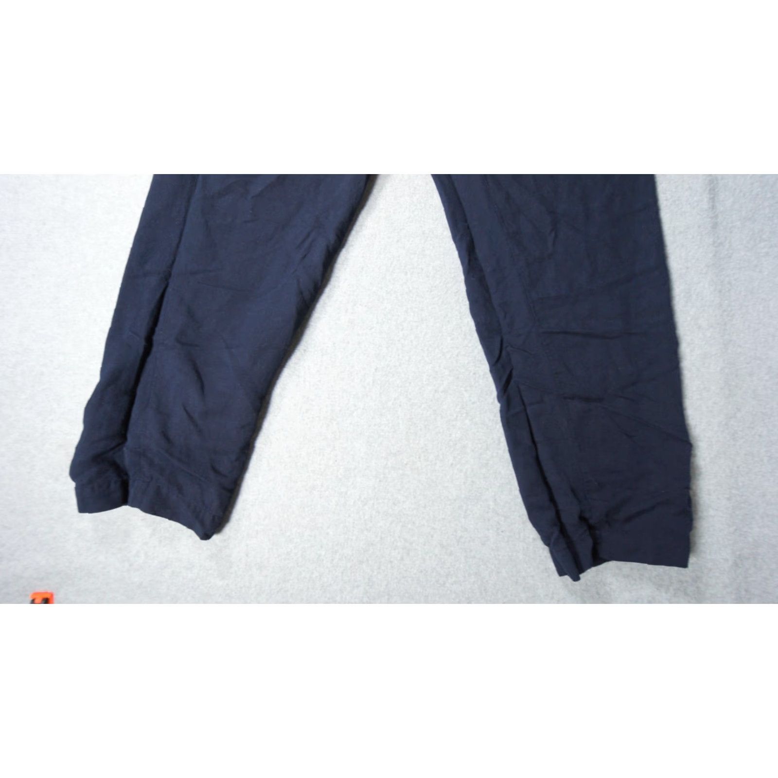 Cos COS Pants Womens 10 Blue Trouser Linen Blend Tapered Leg Drawstring Ladies, Ankle, Pockets, Regular Fit, 28in Inseam Size 32" / US 10 / IT 46 - 4 Thumbnail