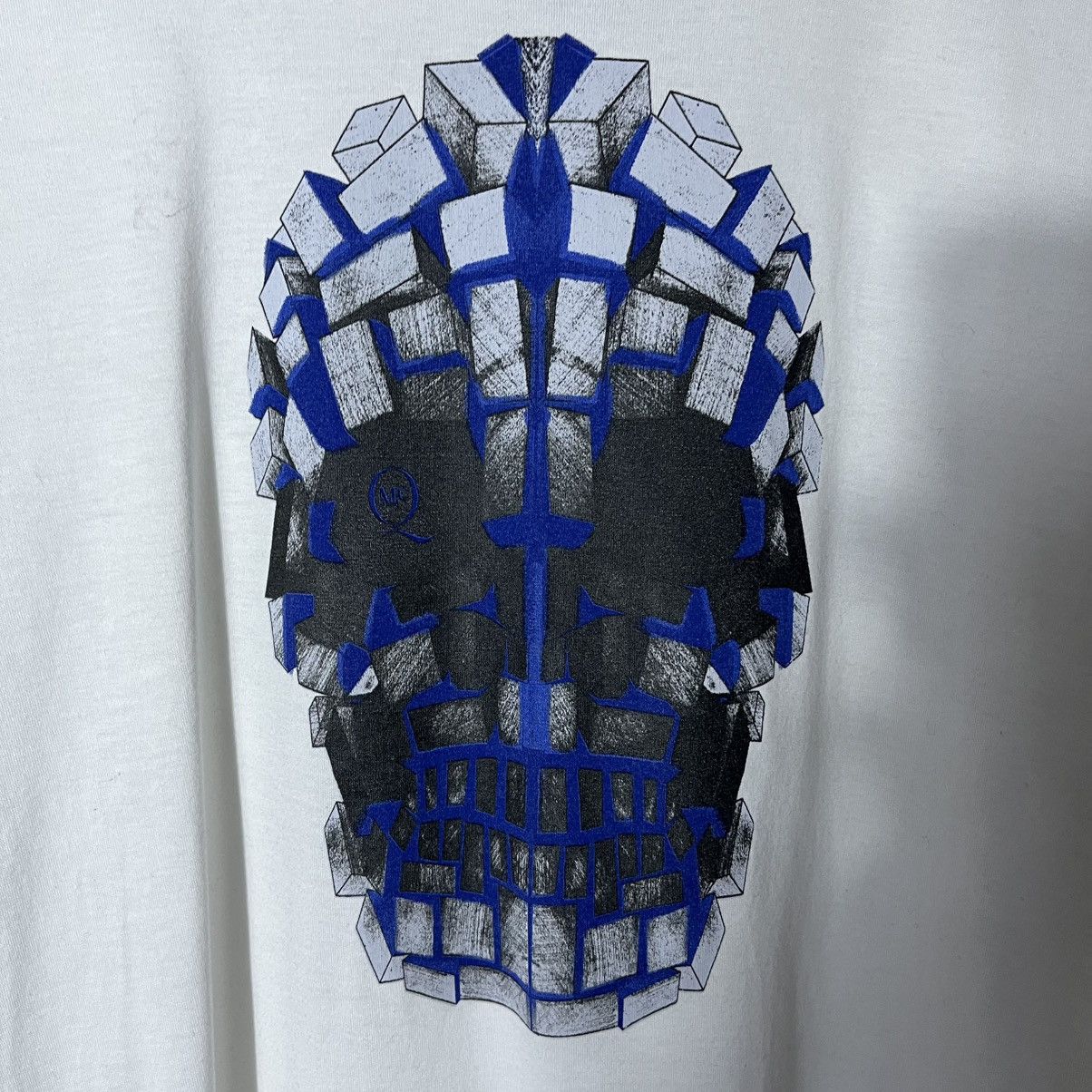 Alexander McQueen Alexander McQueen MCQ Big Central Skull Logo White Tee Size US M / EU 48-50 / 2 - 2 Thumbnail