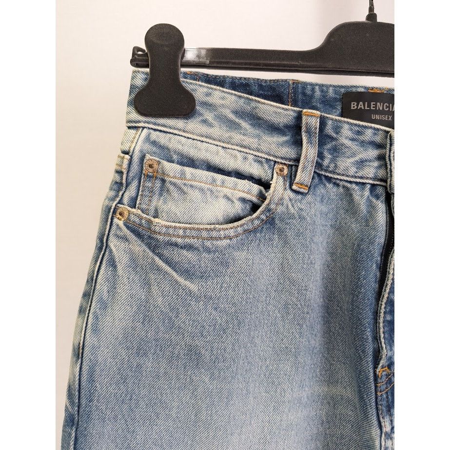Balenciaga o1rshd1 Slim Shorts Organic Japanese Twill in Eco Blue Size US 30 / EU 46 - 3 Thumbnail