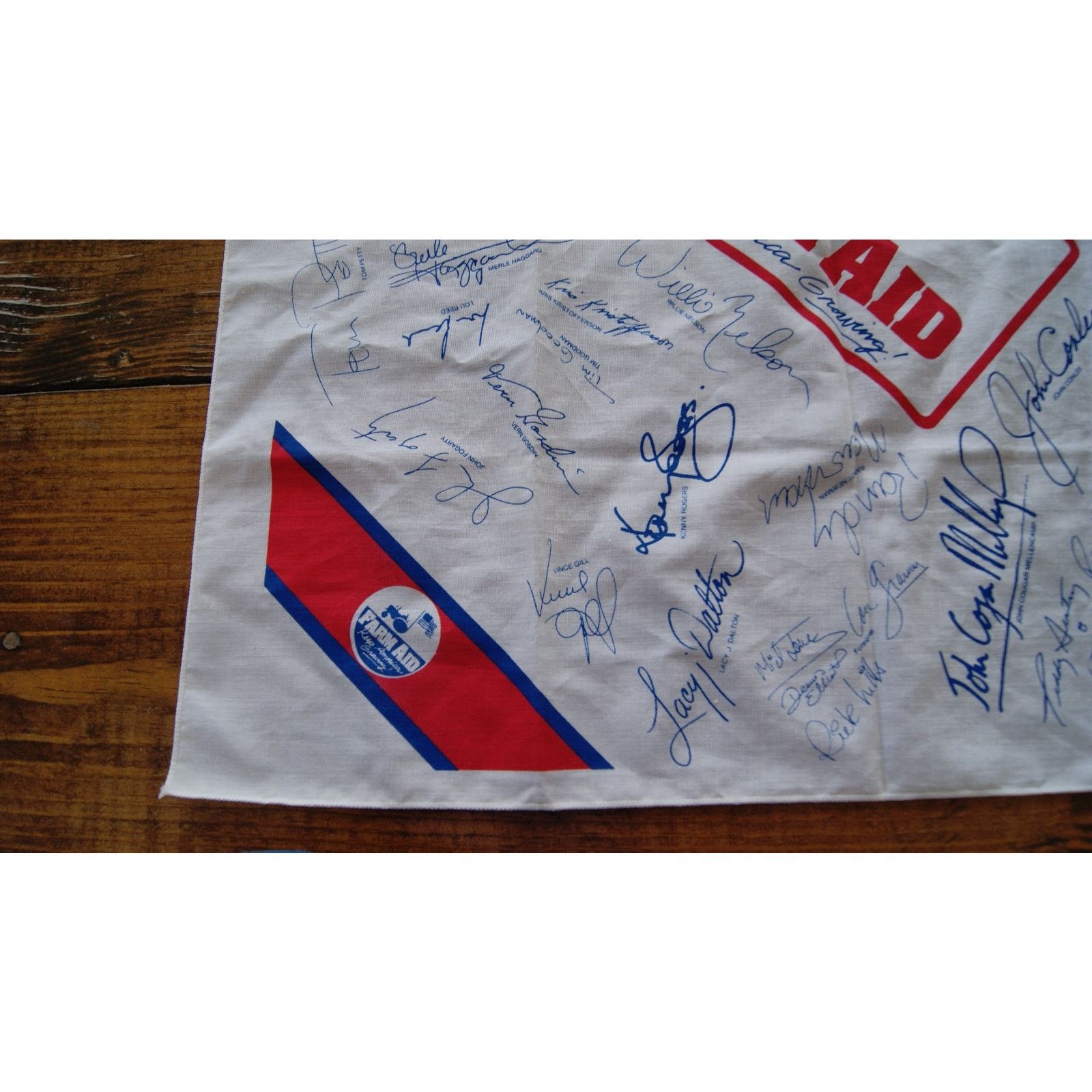 Vintage VTG Farm Printed Autographs Scarf Handkerchief Size ONE SIZE - 3 Thumbnail