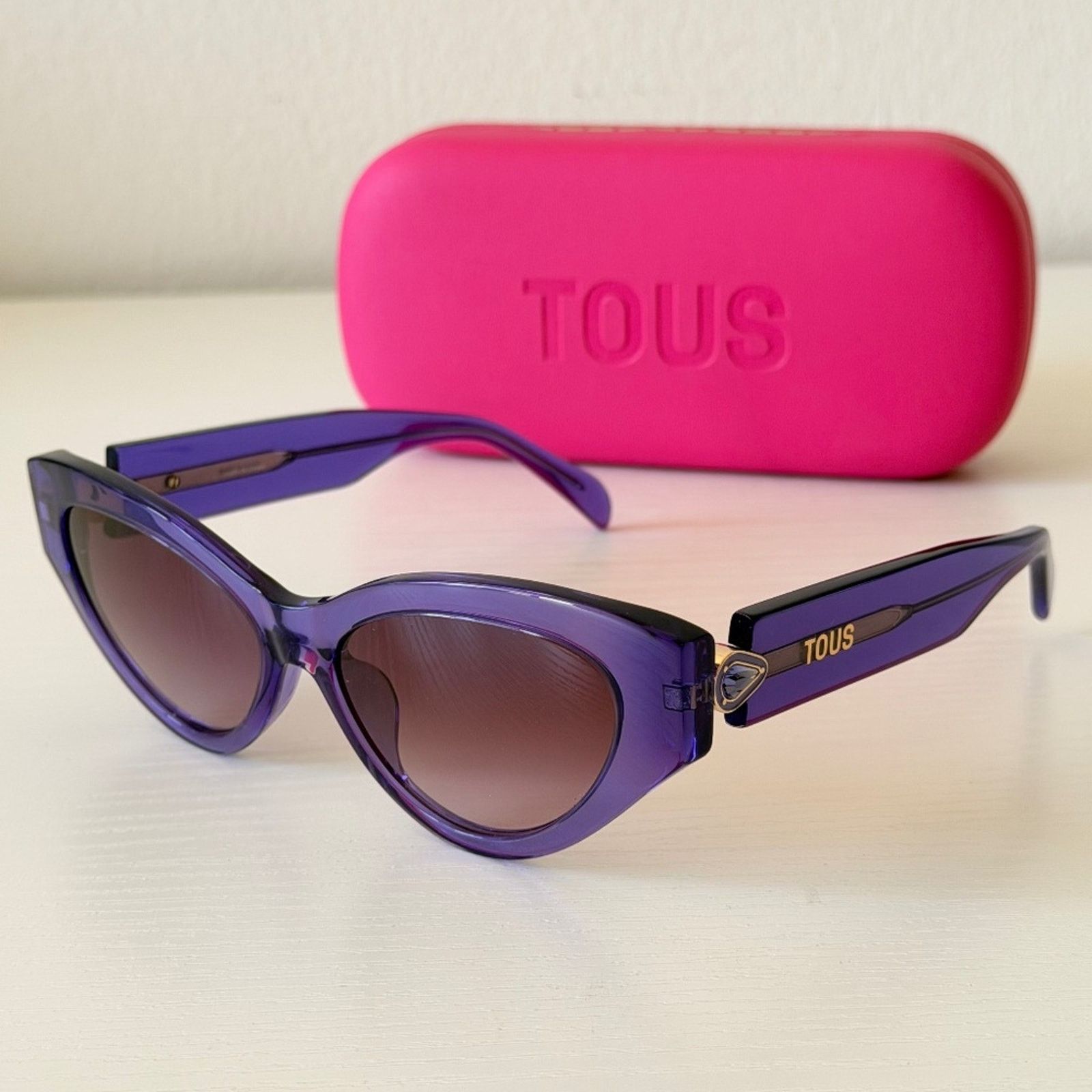 TOUS New, Tous Purple Sunglasses, STOB84S 08LA, Authentic Size ONE SIZE - 1 Thumbnail