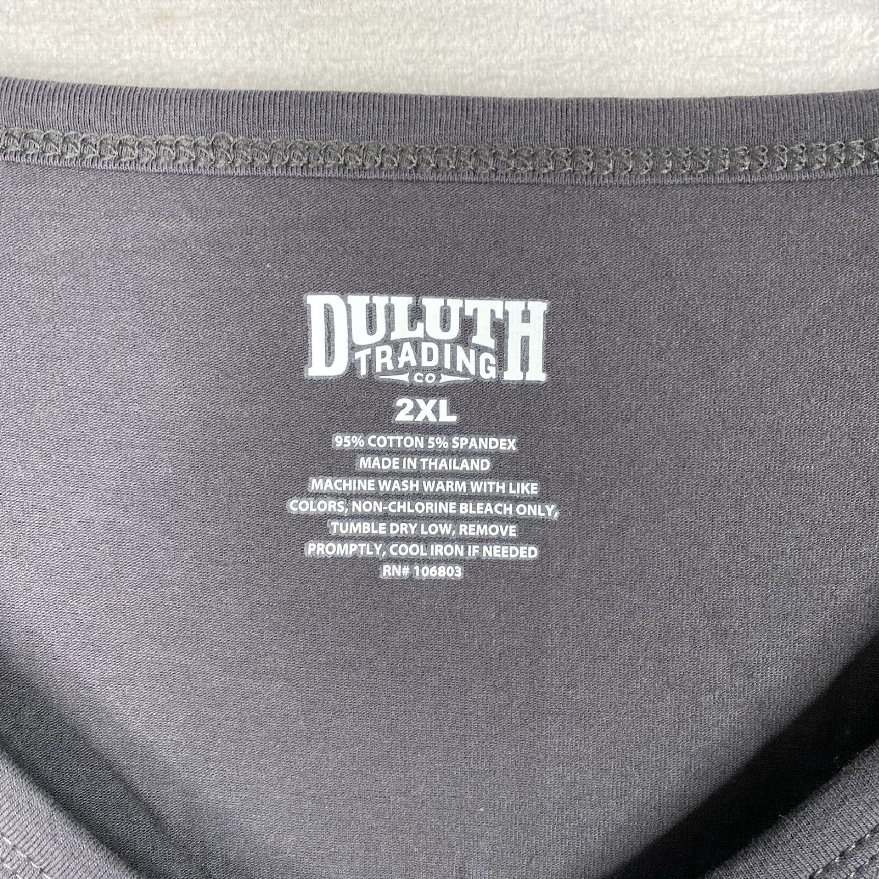 Vintage Duluth Womens Henley Top 2XL Gray V-Neck Stretch Pullover 1/4 Button Shirse T-Shirt Casual Workwear Baseball Mode Size XXL / US 16-18 / IT 52-54 - 3 Thumbnail