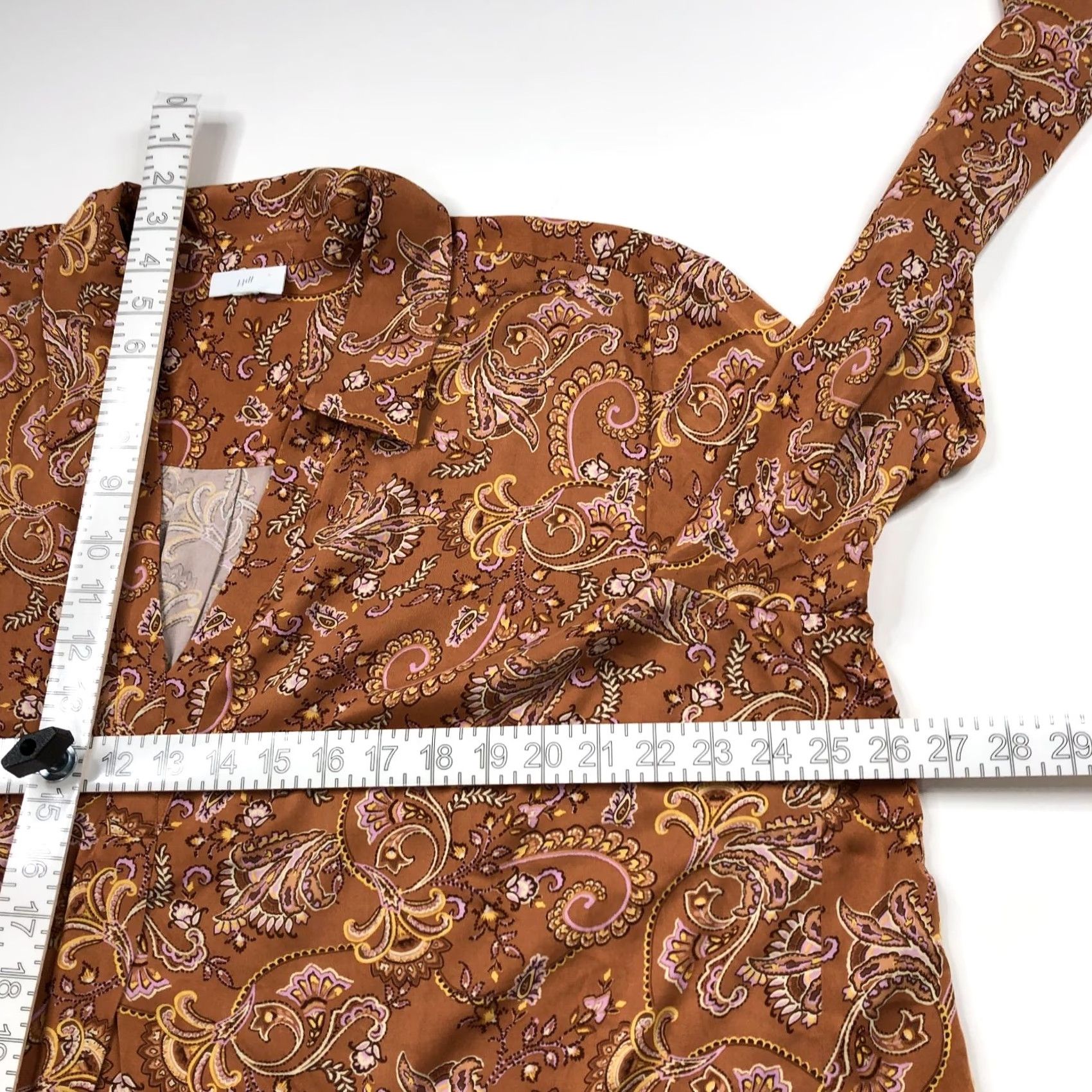 J. Jill J.Jill Blouse Tunic Viscose All Over Print Orange 2X Plus Womens Long Sleeve Collared Pullover Casual Summer Fall Vintage No Size XXL / US 16-18 / IT 52-54 - 5 Thumbnail