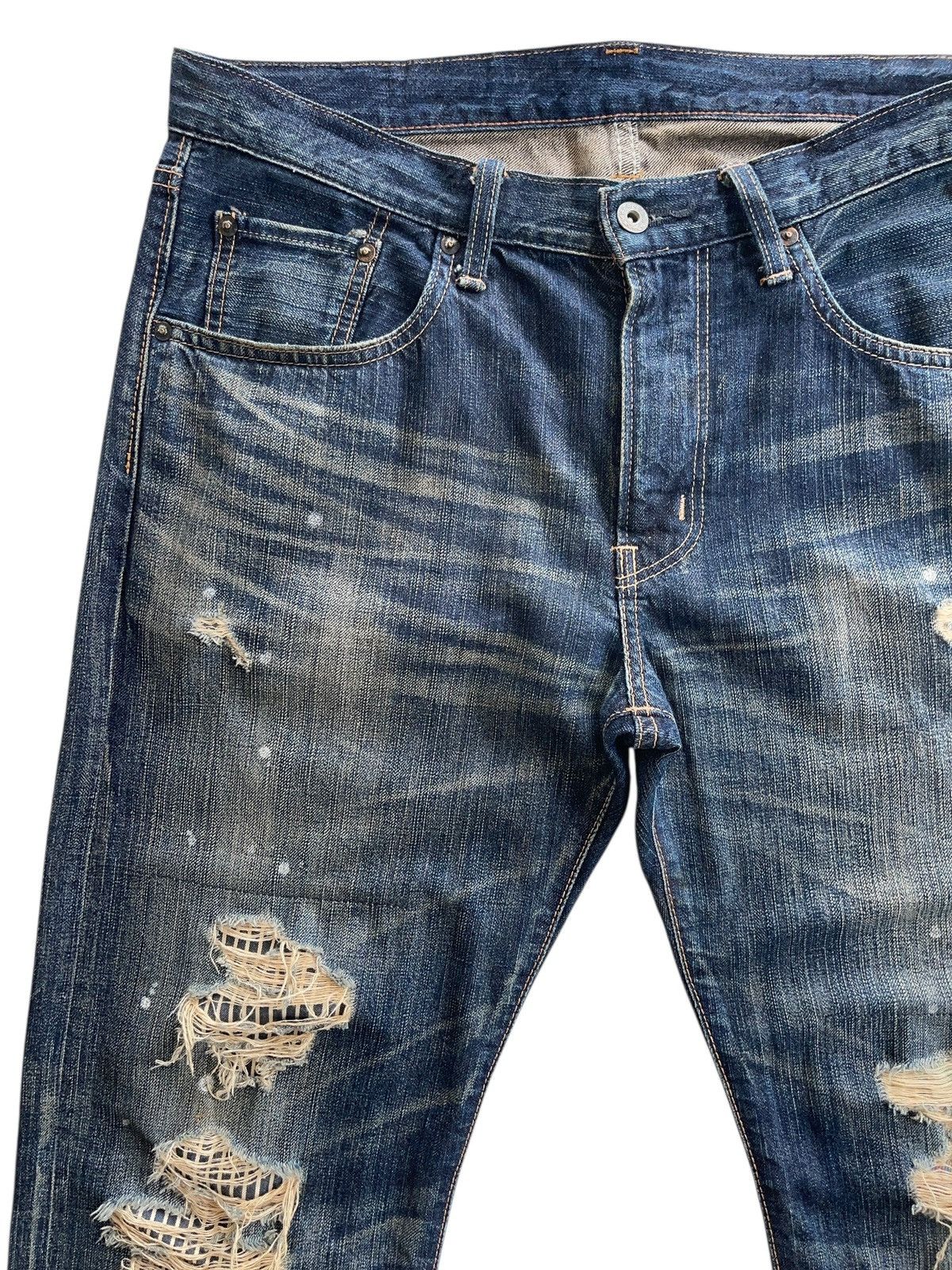 Edwin Edwin Ripped Distressed Denim Size US 35 - 5 Thumbnail