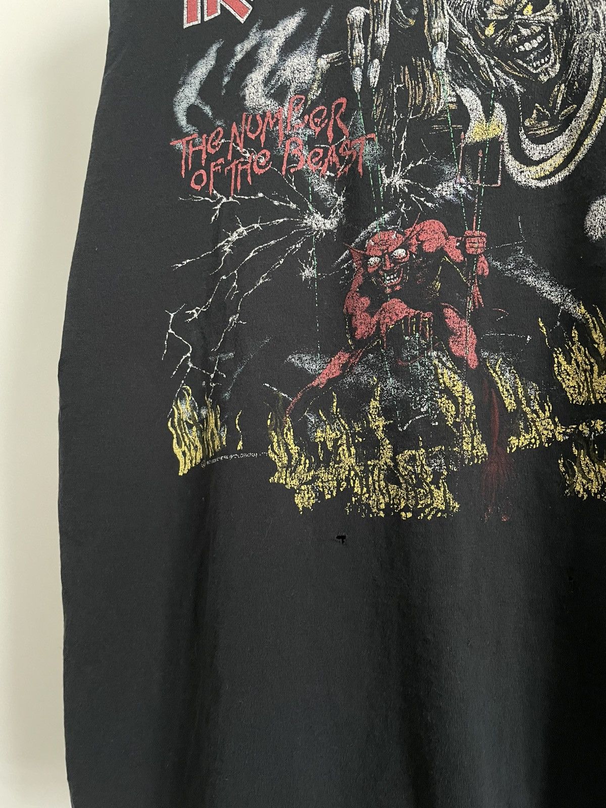 Band Tees Vintage 1982 Iron Maiden “The Number of the Beast” Band Tee Size US L / EU 52-54 / 3 - 7 Thumbnail