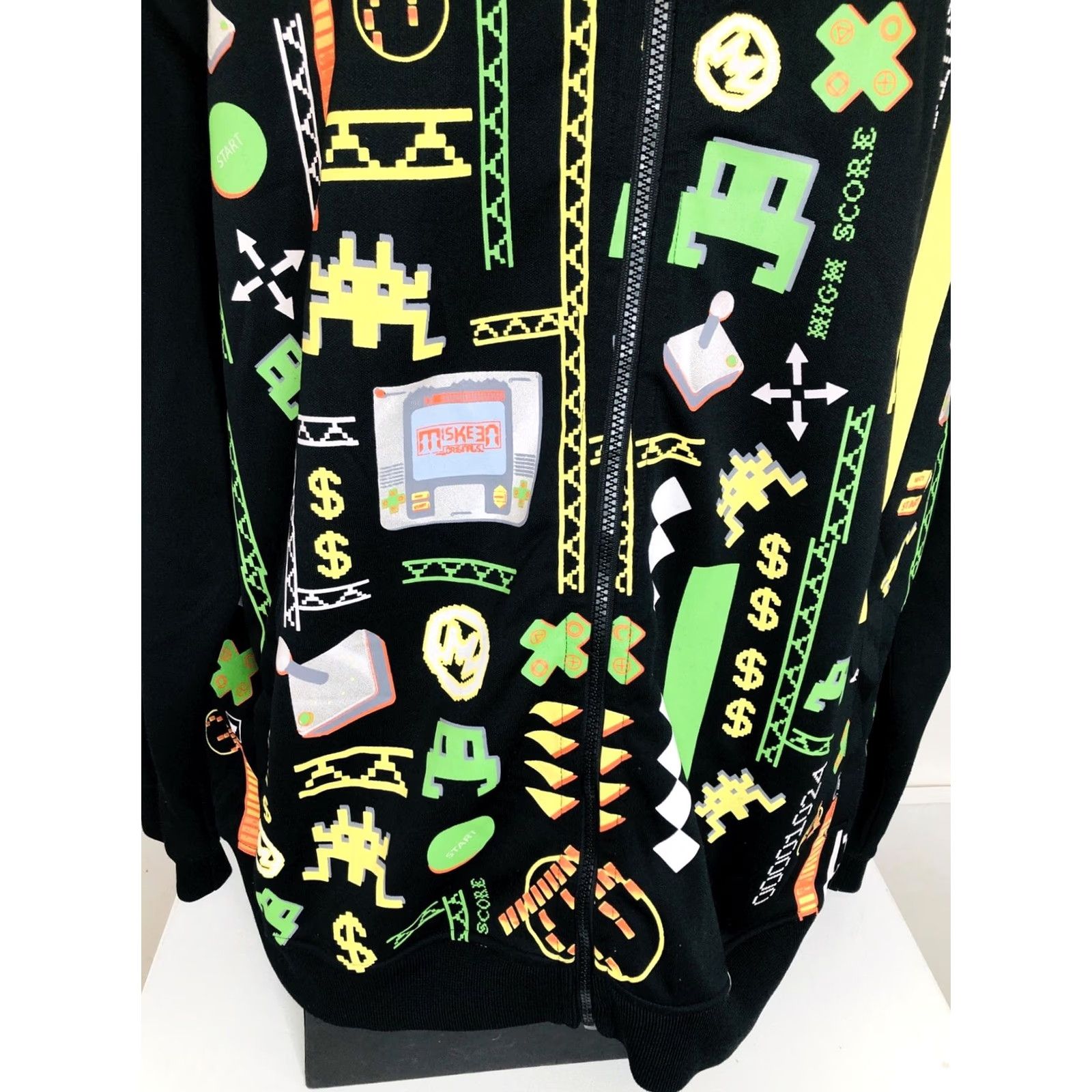 Logo 7 Miskeen Atari Video Game PUFFY LOGO Space Invaders 2XL Jacket Mens Regular Size 2XL Black Full Zip Logo 90s Theme Pokemon? Size US XXL / EU 58 / 5 - 3 Thumbnail
