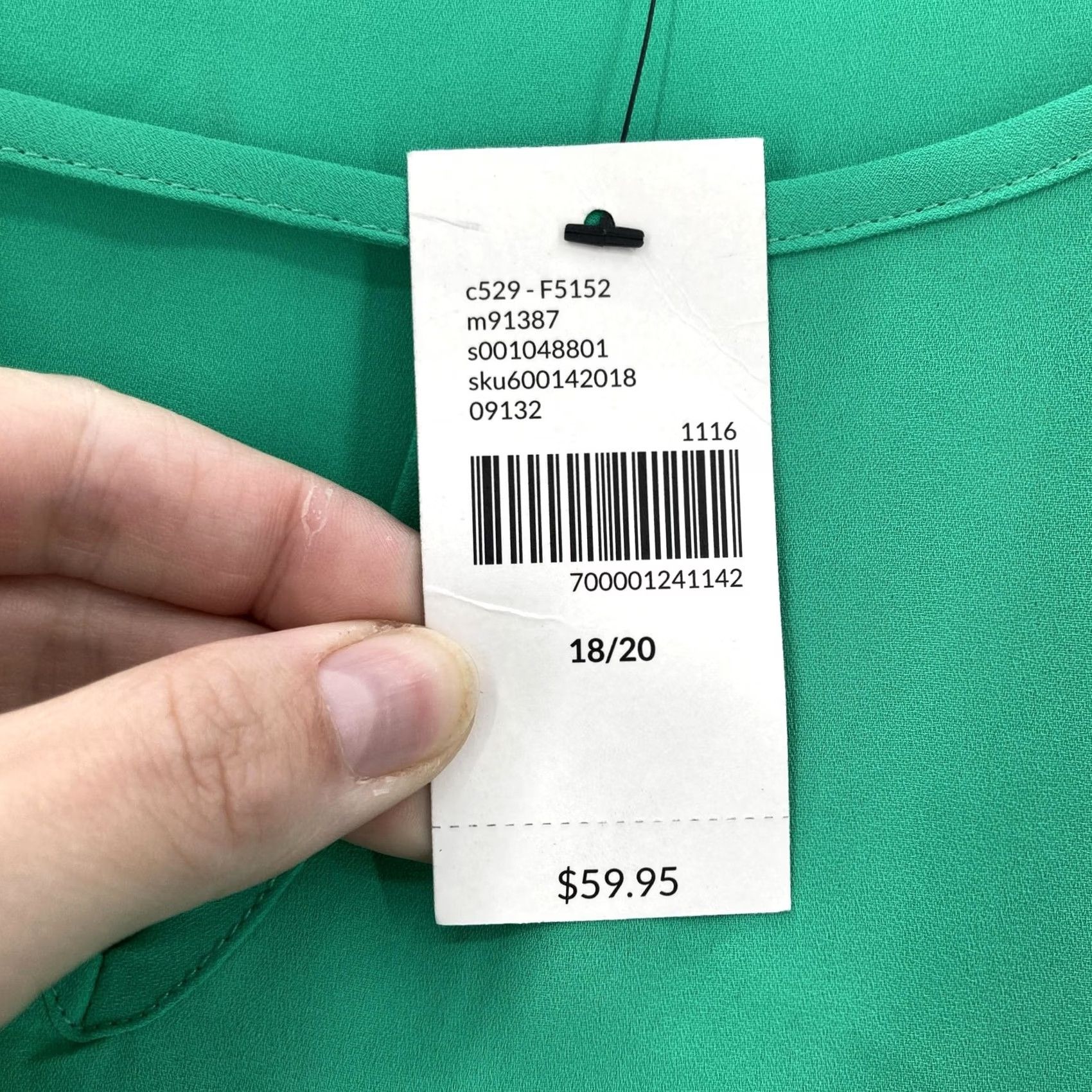 Vintage Lane Bryant Green Bell Sleeve Ruffle Tunic Shirt Womens 18/20 Flowy Keyhole Neck Size 3XL / US 20-22 - 5 Thumbnail
