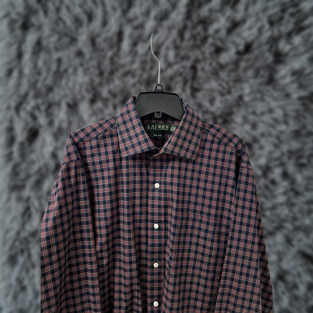 Ralph Lauren Lauren Ralph Lauren Shirt Mens 16.5 Black Red Plaid Non Iron Button Up L/S Shirt Size US XL / EU 56 / 4 - 1 Thumbnail