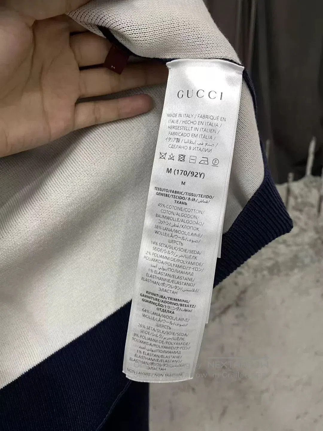Gucci blue logo wool cardigan by gucci. Size US M / EU 48-50 / 2 - 7 Thumbnail