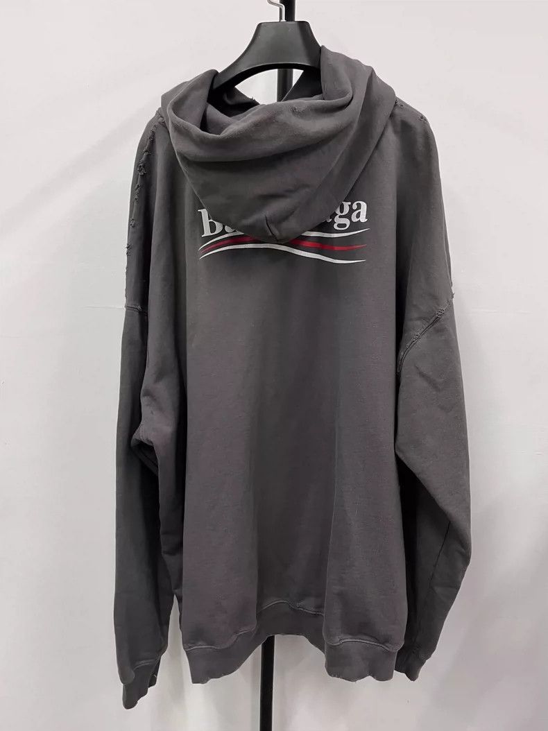Balenciaga Balenciaga Letter Logo print hooded pullover sweatshirt Size US M / EU 48-50 / 2 - 2 Thumbnail