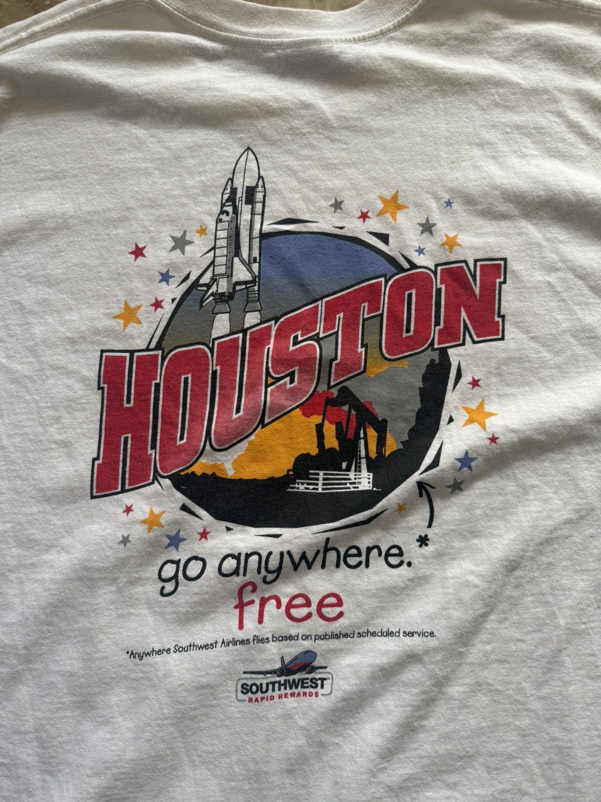 Gildan Vintage America Airlines Houston Credit Card Shirt XL Size US XL / EU 56 / 4 - 5 Thumbnail