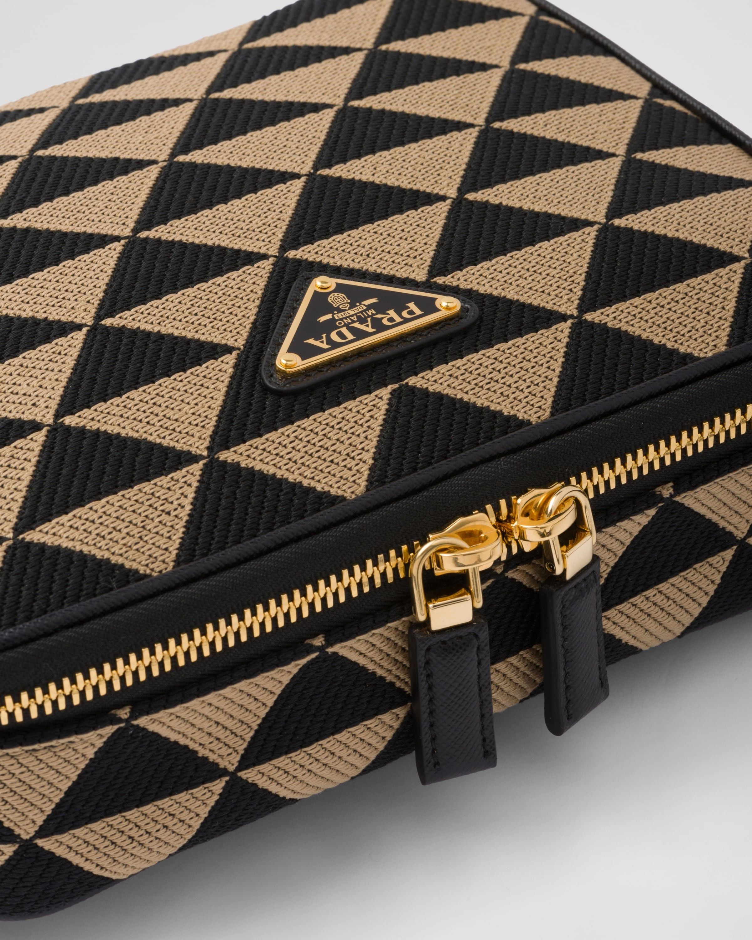 Prada o1bcso1str1025 Size: OS / Jacquard Symbole Bag Black/Beige Size ONE SIZE - 6 Thumbnail
